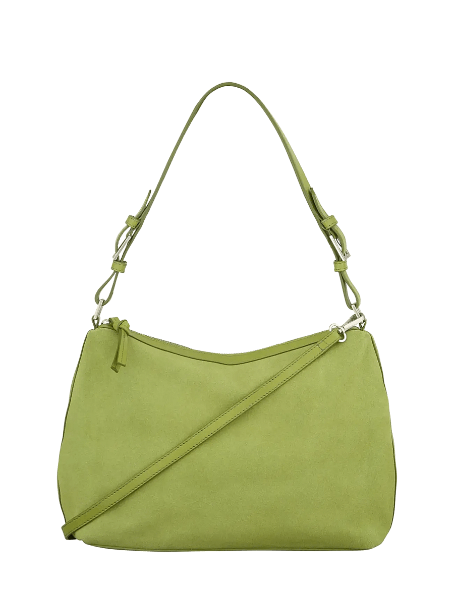 Becksöndergaard - Suede Ginni Medi Bag - mode trends - woodbine green - 1