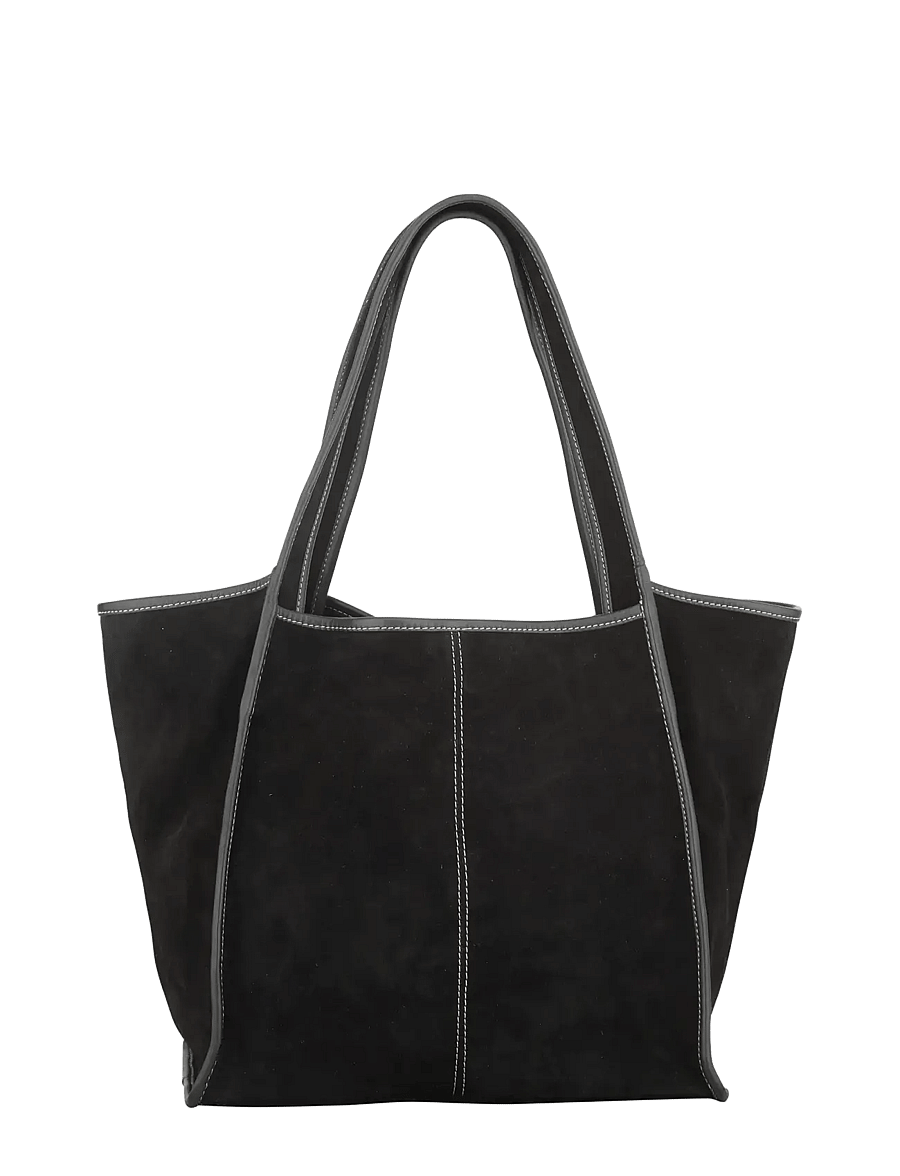 Becksöndergaard - Suede Laurel Bag - shoulder bags - black - 1