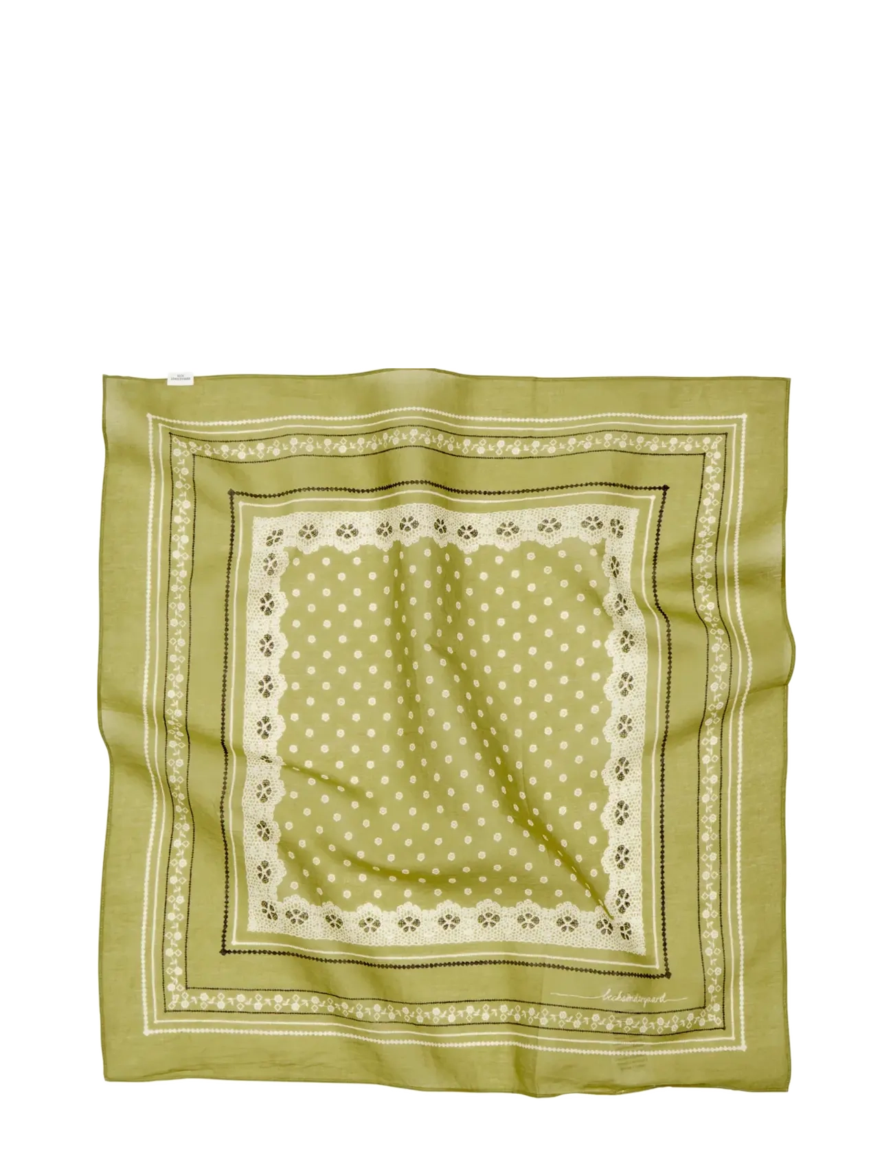 Becksöndergaard Lacia Cotta Scarf - Kollektsioonid - GOLDEN CYPRESS GREEN / green