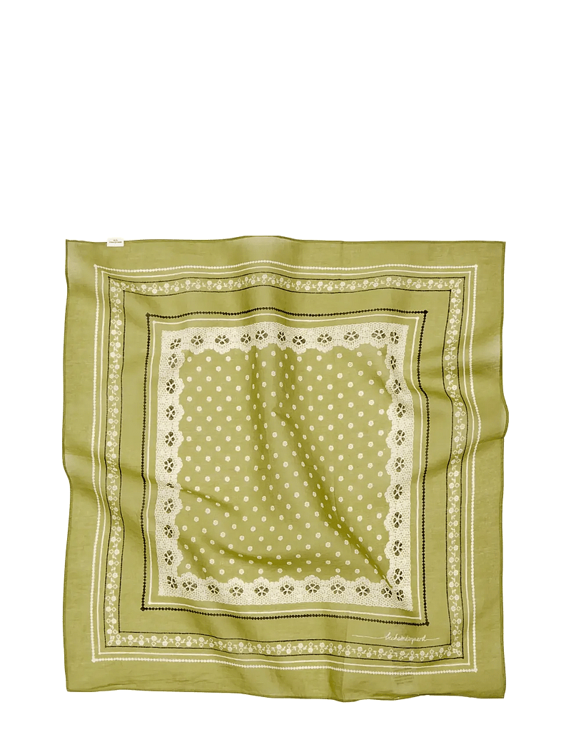 Becksöndergaard - Lacia Cotta Scarf - moetrendid - golden cypress green - 0