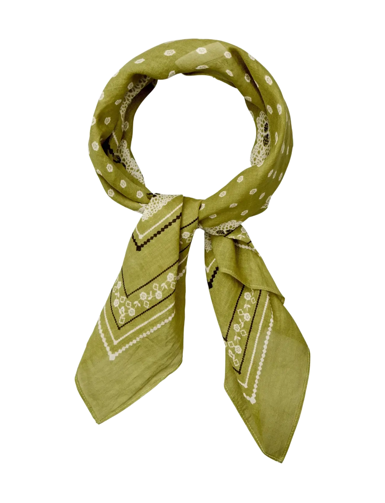 Becksöndergaard - Lacia Cotta Scarf - golden cypress green - 1