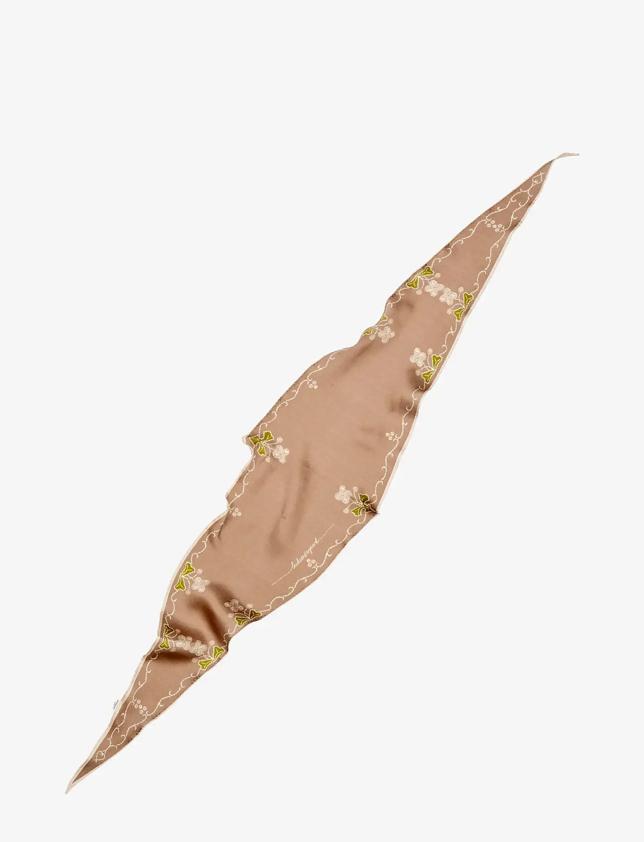 Becksöndergaard - Brodaria Diamond Scarf - sjalar - pine bark - 1