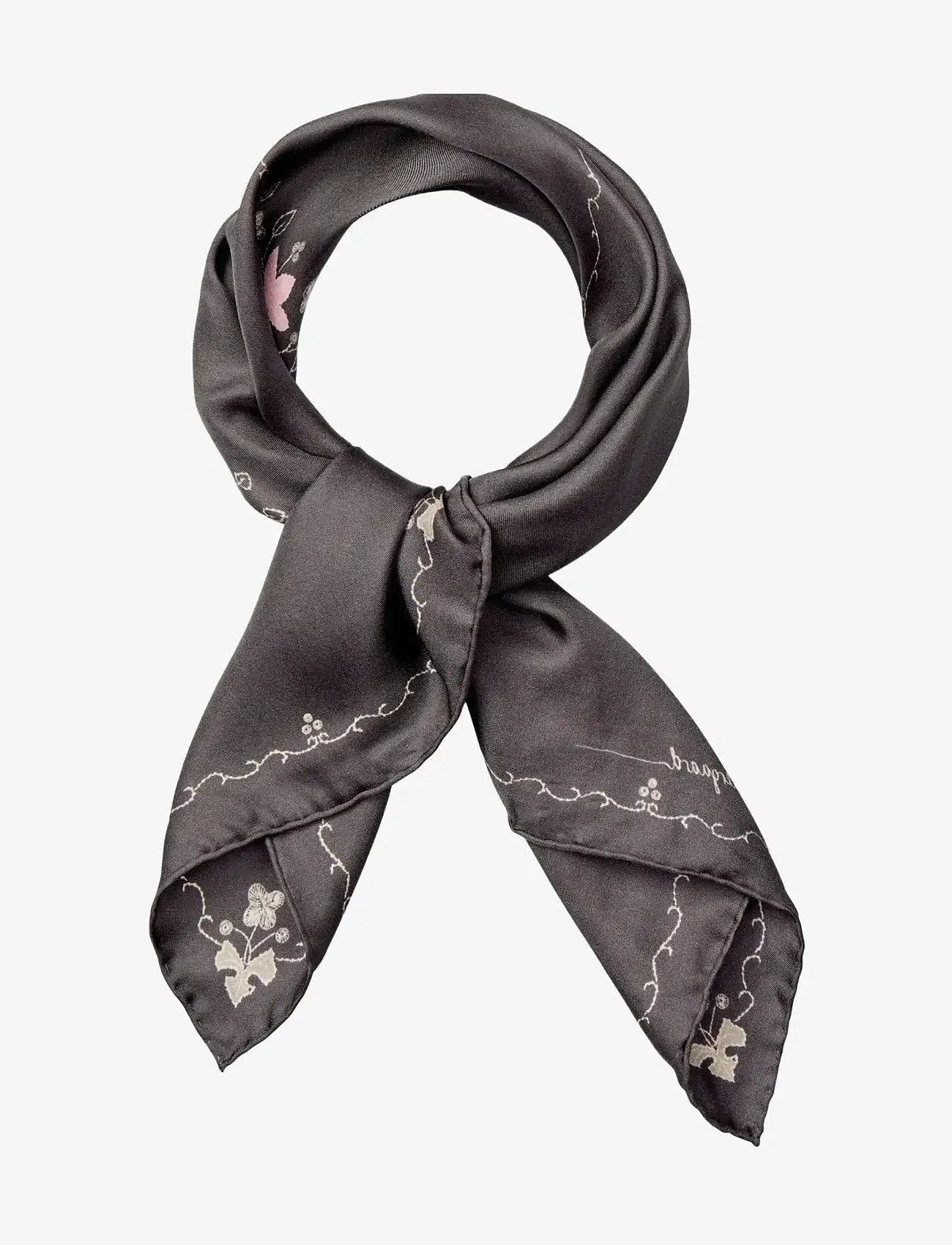Becksöndergaard - Brodaria Sia Scarf - tynde tørklæder - forged iron gray - 0