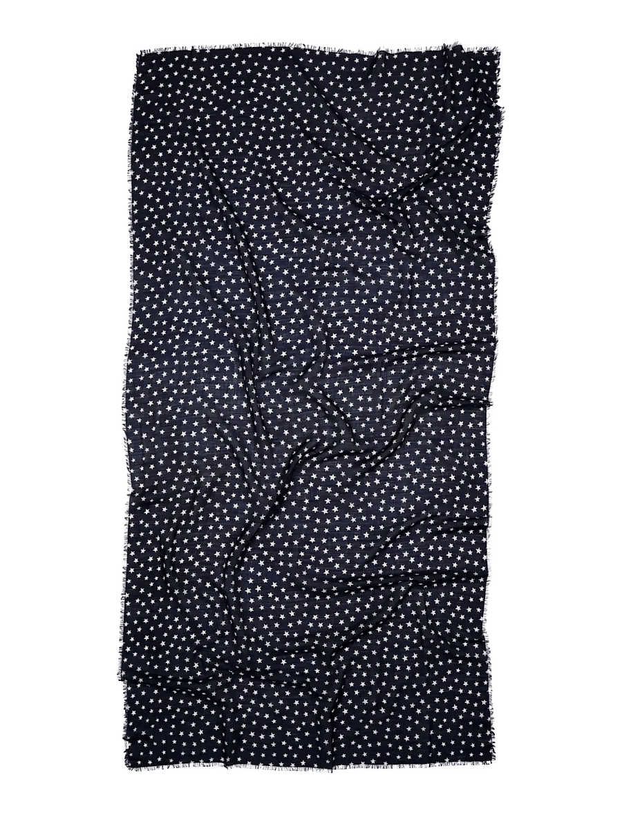 Becksöndergaard - Another Nova Siw Scarf - modetrends - navy blue - 0