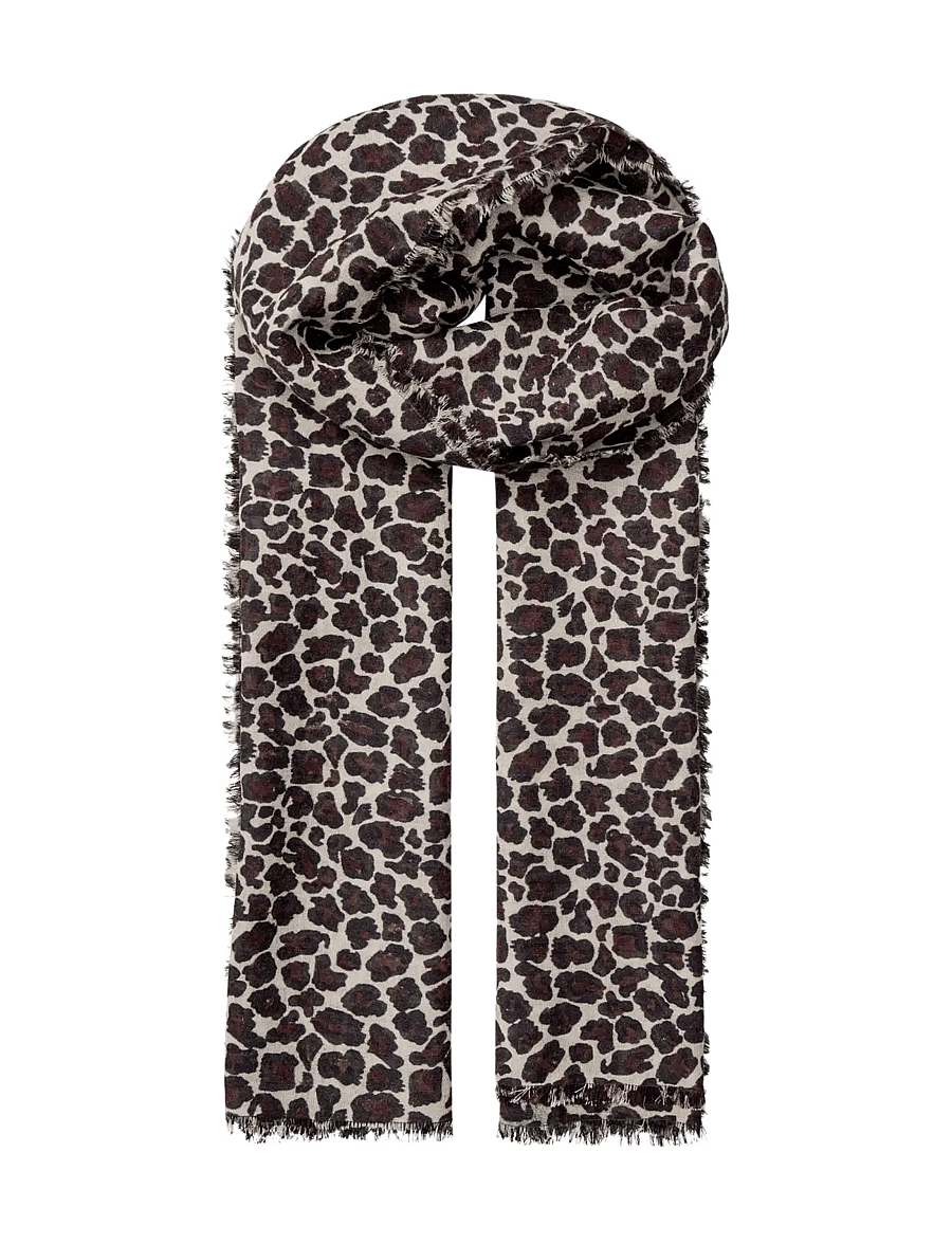 Becksöndergaard - Leopa Woo Scarf - tynde tørklæder - light grey - 0