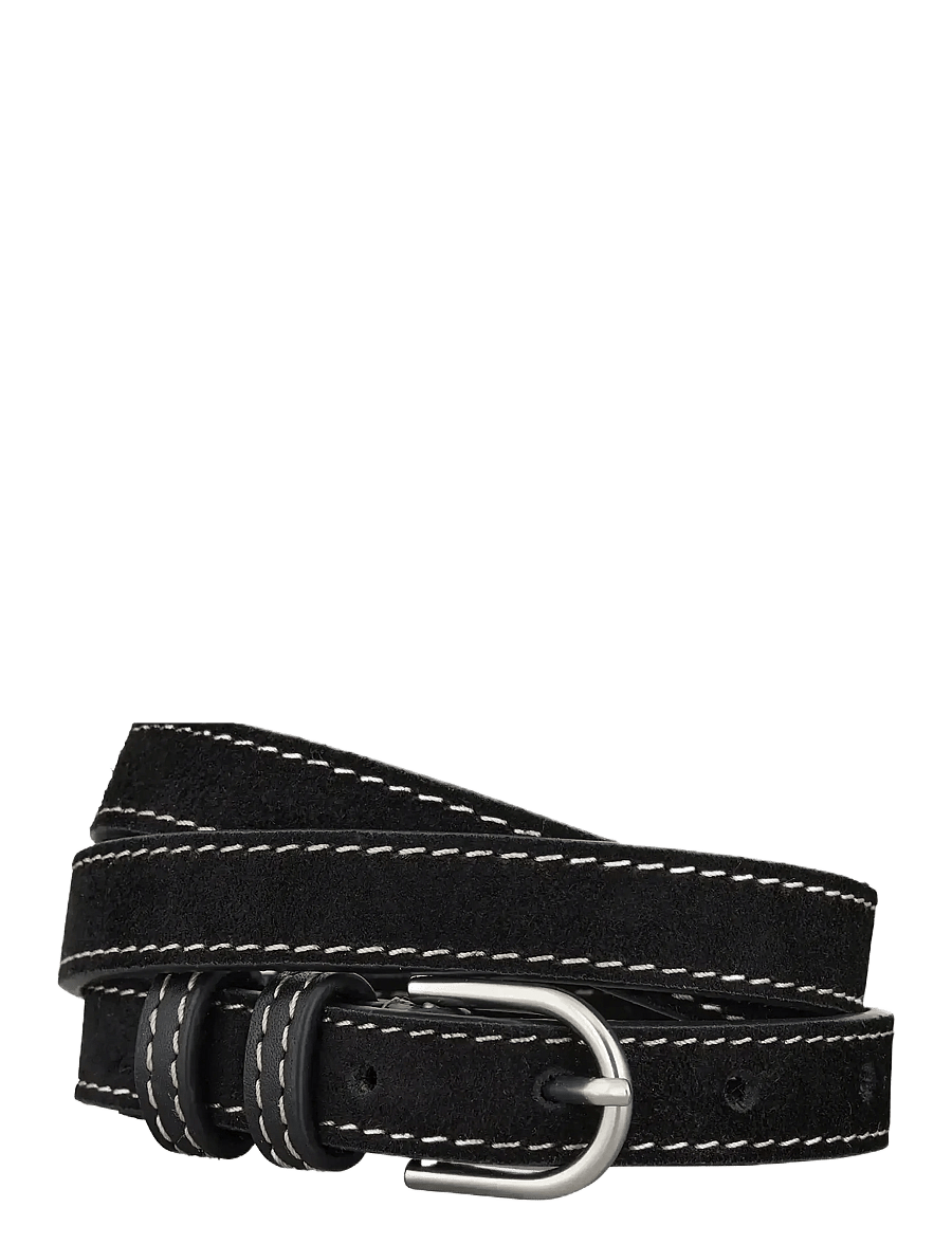 Becksöndergaard - Suede Zoe Belt - nahkrihmad - black - 0