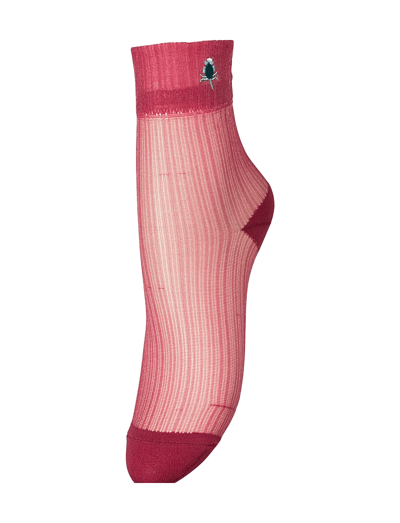Becksöndergaard - Bloomy Sheer Sock - crew-socken - deep claret red - 0