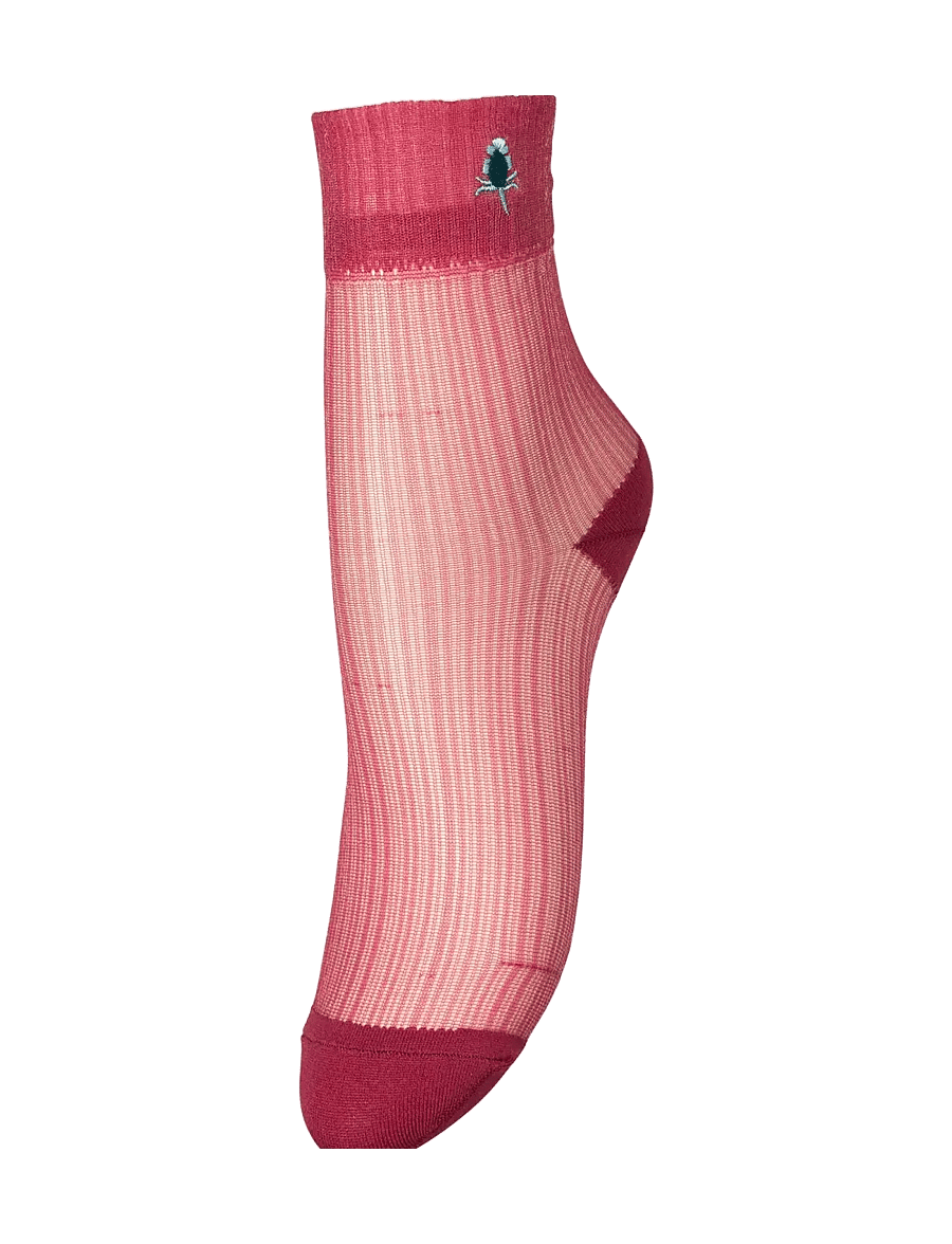 Becksöndergaard - Bloomy Sheer Sock - normale socken - deep claret red - 0