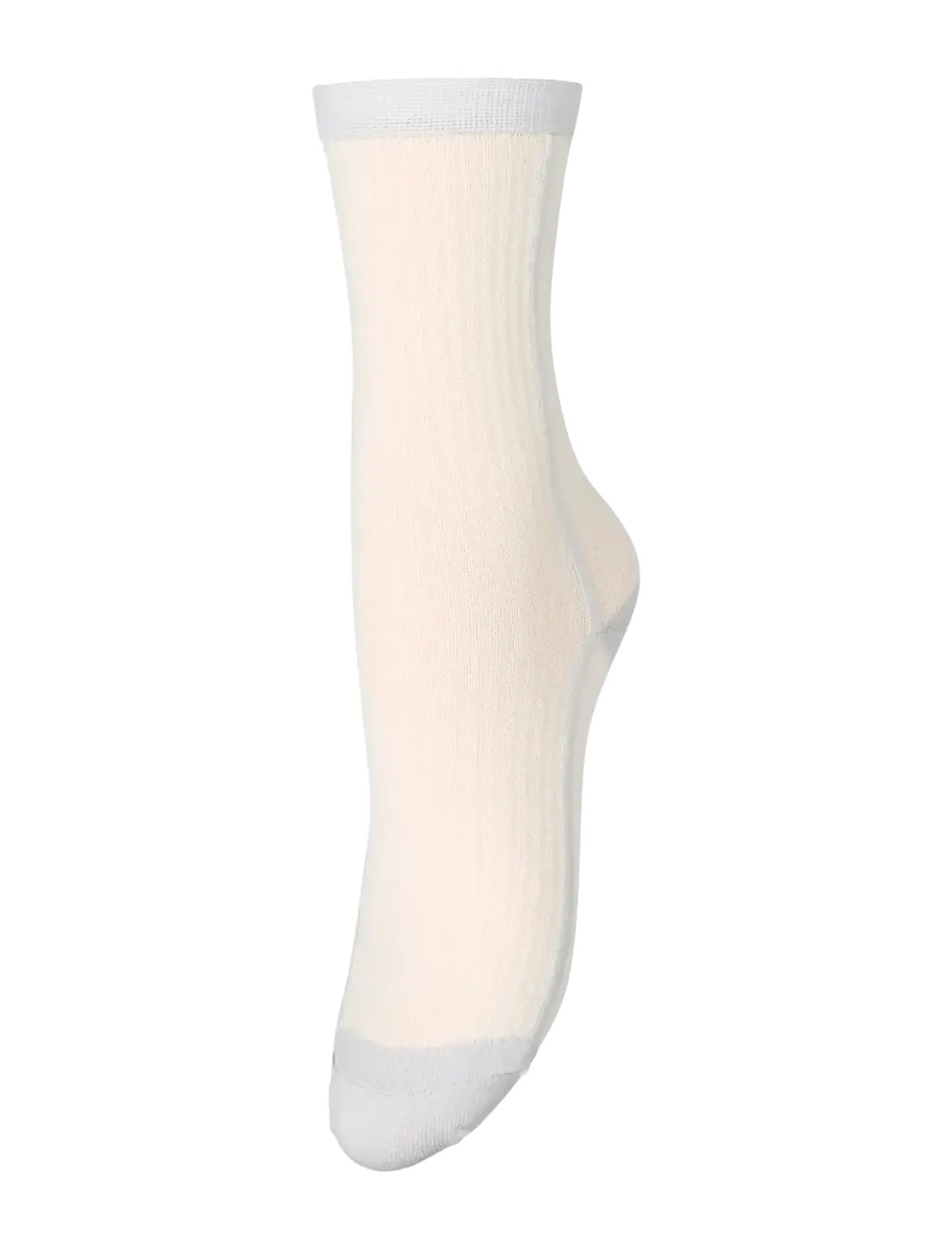 Becksöndergaard Stripy Glitter Sock - Mallistot - BIRCH WHITE / grey