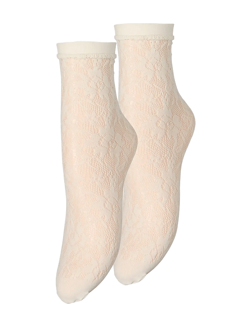 Becksöndergaard - Lacia Lace Sock 2 Pack - klassikalised sokid - birch white - 0