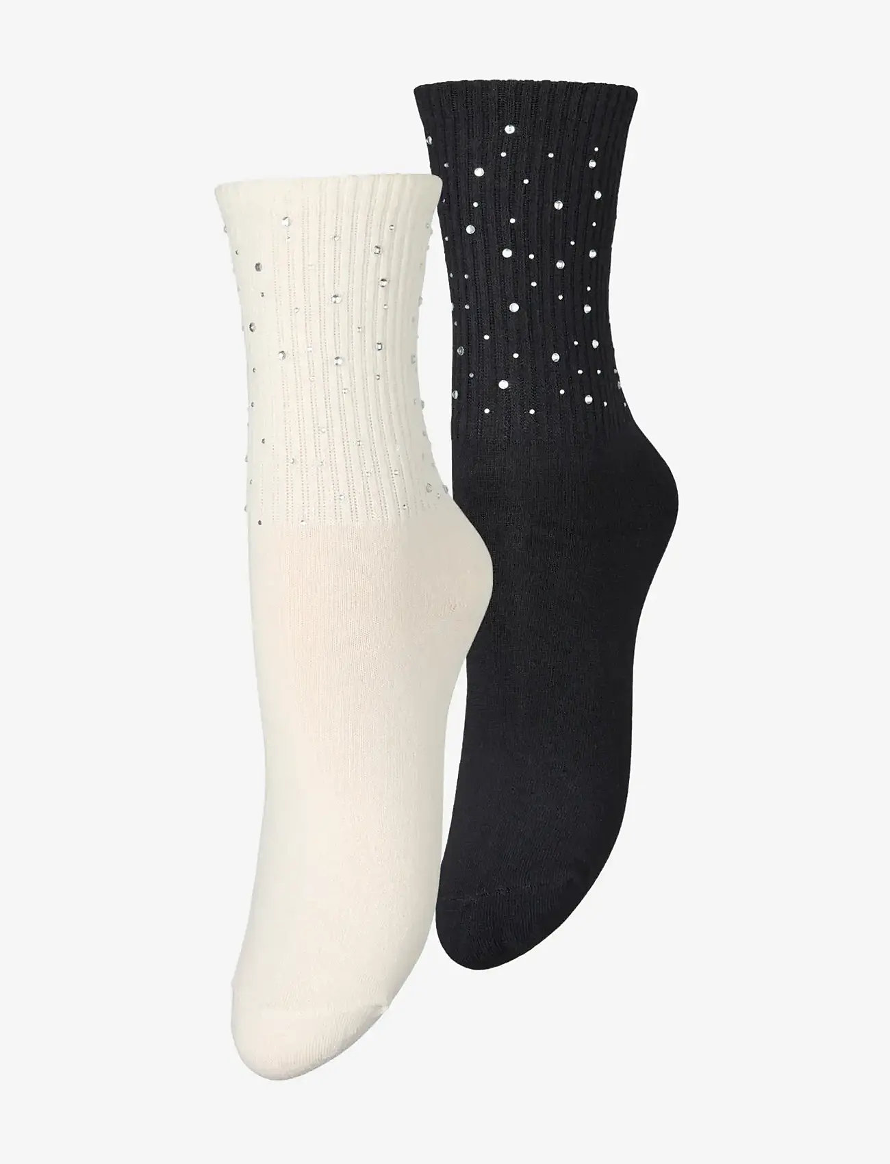 Becksöndergaard - Glimsy Cotta Sock 2 Pack - regular socks - black/white - 0
