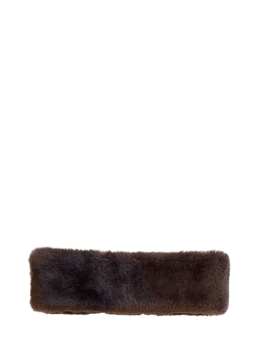 Becksöndergaard - Dora Shearling Headband - headbands - chocolate torte - 0