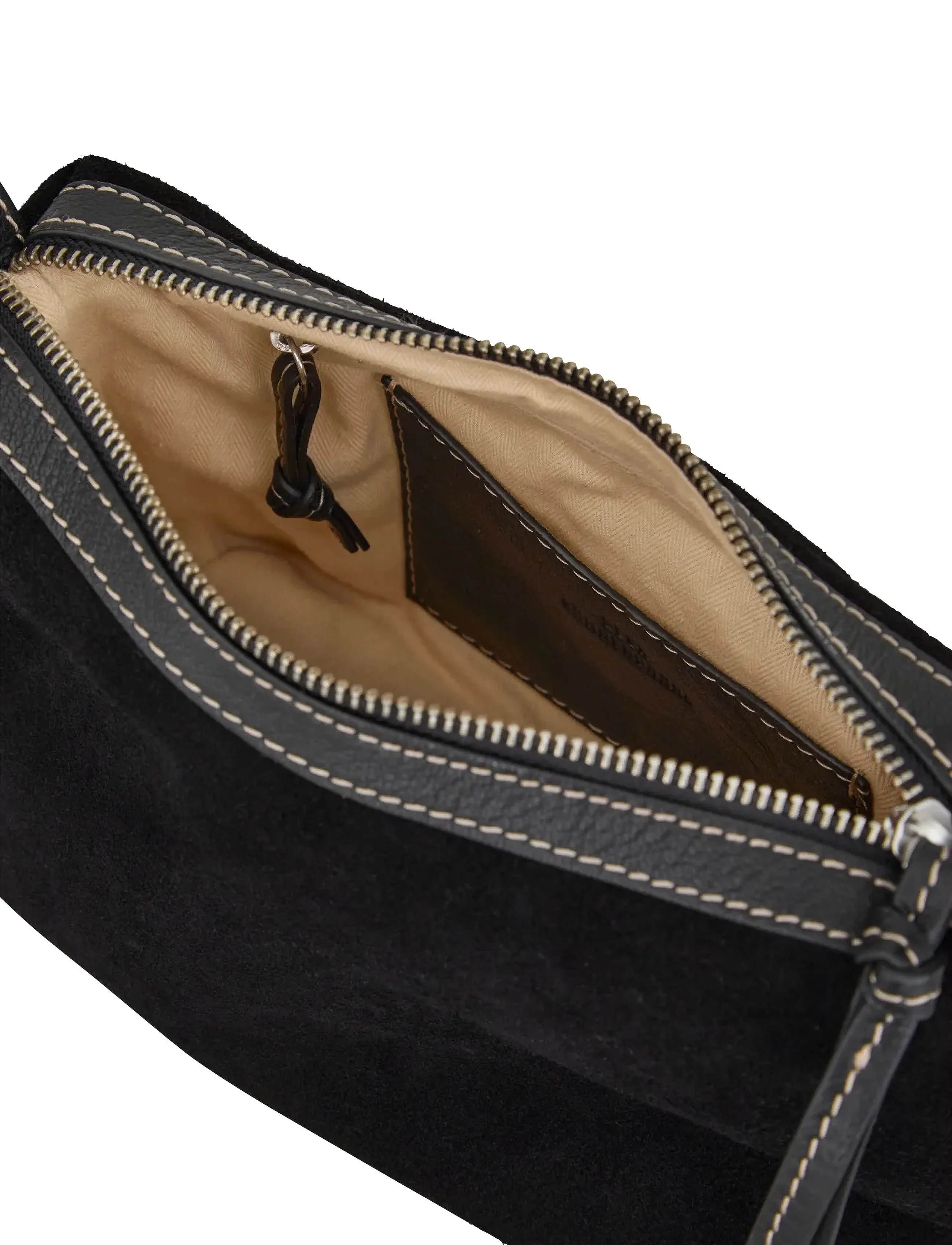 Becksöndergaard - Suede Gwen Bag - festkläder till outletpriser - black - 2