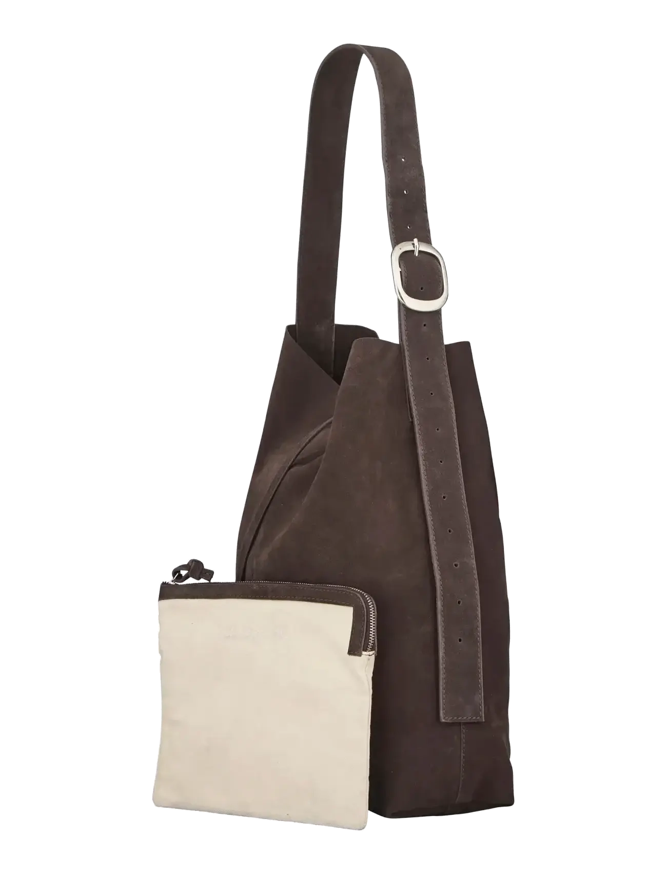 Becksöndergaard - Suede Mae Buckle Bag - special occasions - chocolate torte - 1