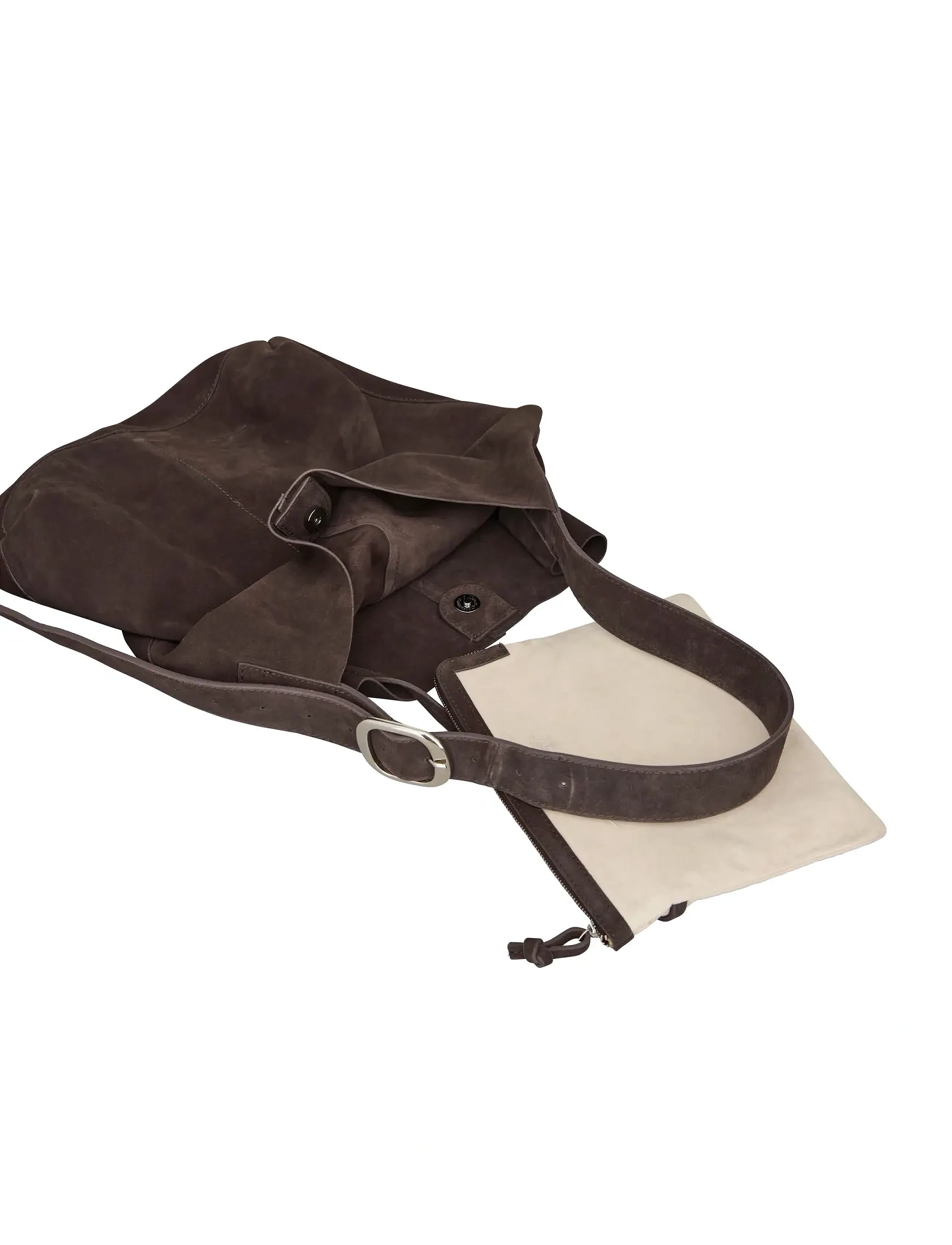 Becksöndergaard - Suede Mae Buckle Bag - special occasions - chocolate torte - 2