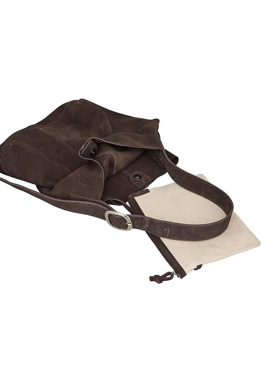 Becksöndergaard - Suede Mae Buckle Bag - special occasions - chocolate torte - 2