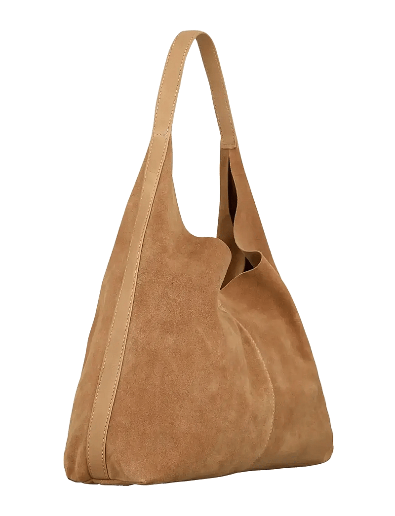 Becksöndergaard - Suede Siena Bag - shoulder bags - almond brown - 1