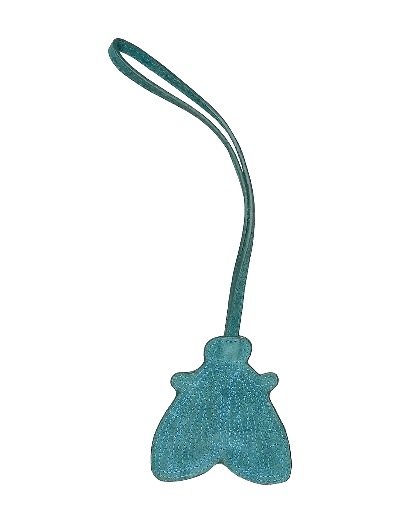 Becksöndergaard - Suede Moth Bag Charm - moetrendid - mediteal green - 0