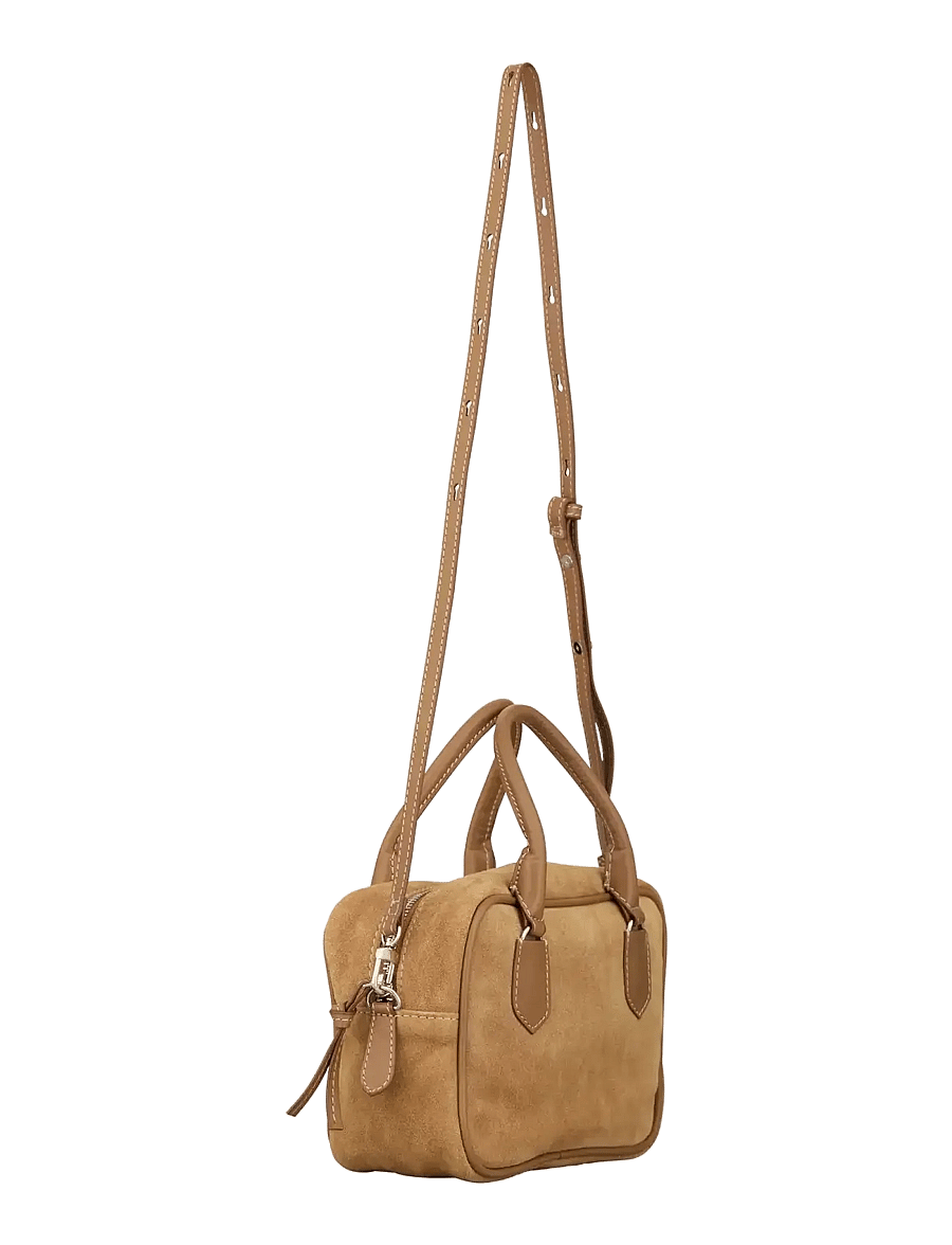 Becksöndergaard - Suede Bree Bag - top handle tasker - almond brown - 1