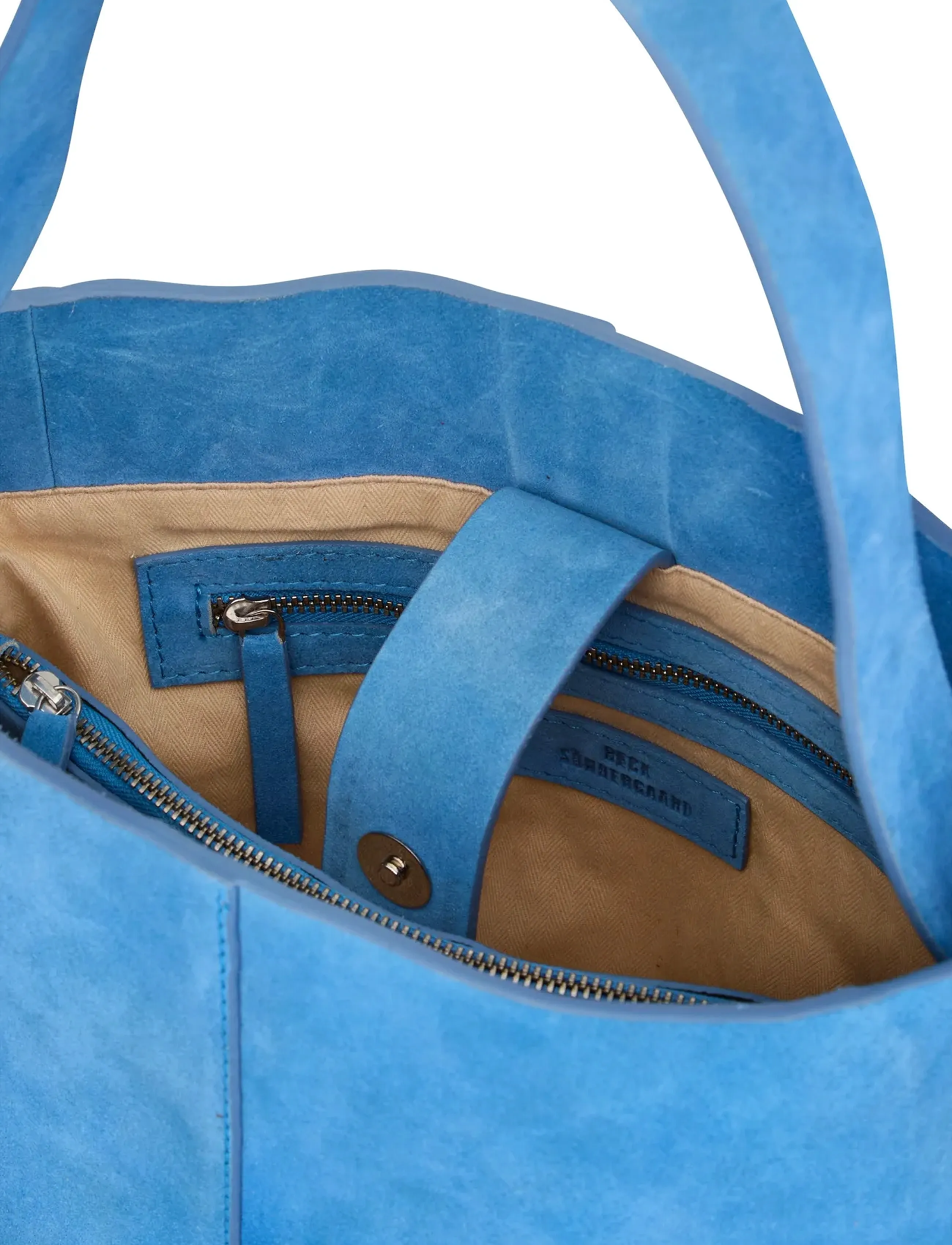 Becksöndergaard - Suede Fraya Sea Bag - modetrender - azure blue - 2