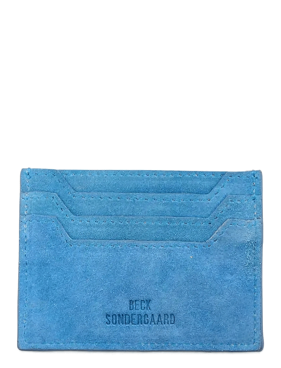 Becksöndergaard - Suede Card Holder - lompakot - azure blue - 0