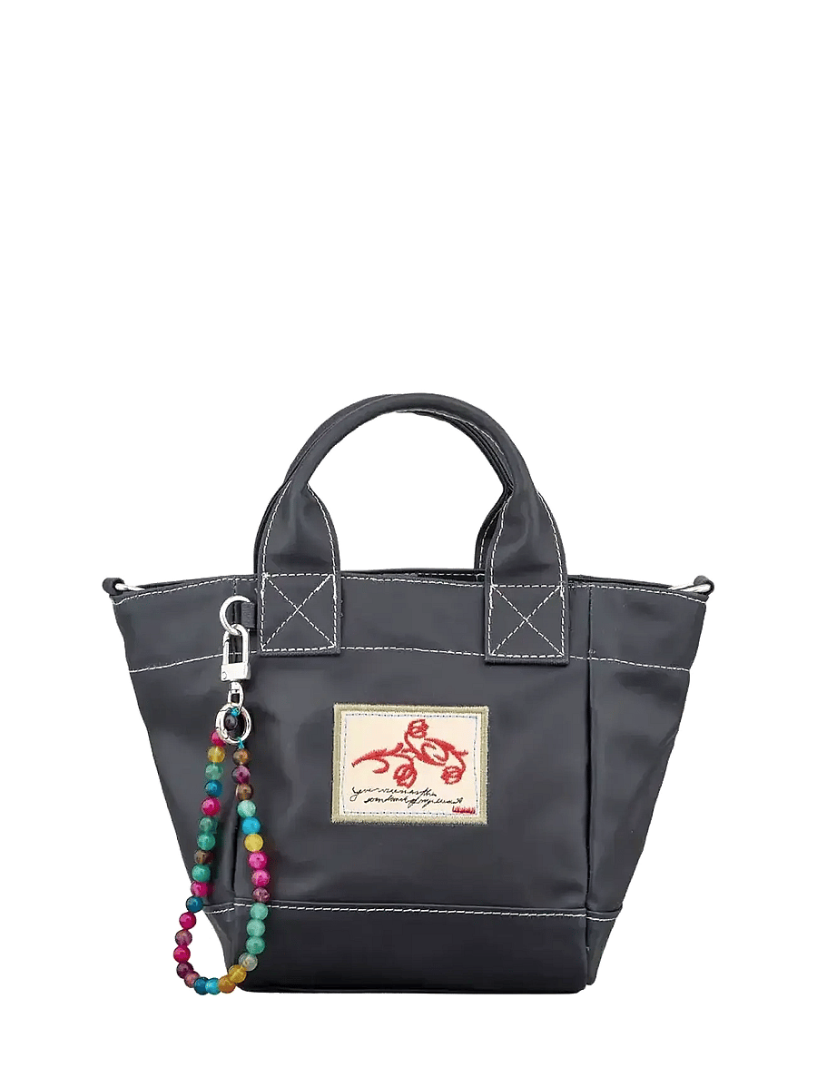 Becksöndergaard - Solid Coated Gabby Bag - tote bags - navy blue - 0