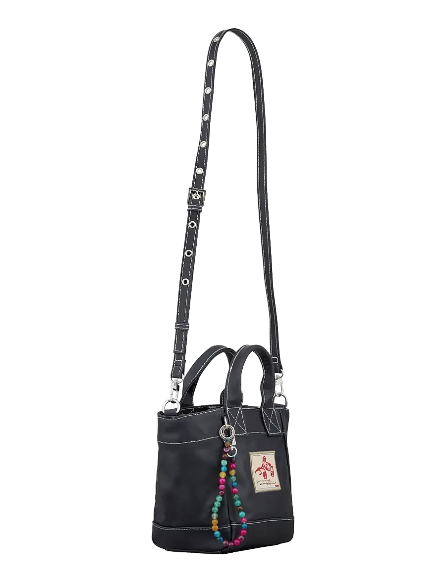 Becksöndergaard - Solid Coated Gabby Bag - tote bags - navy blue - 1