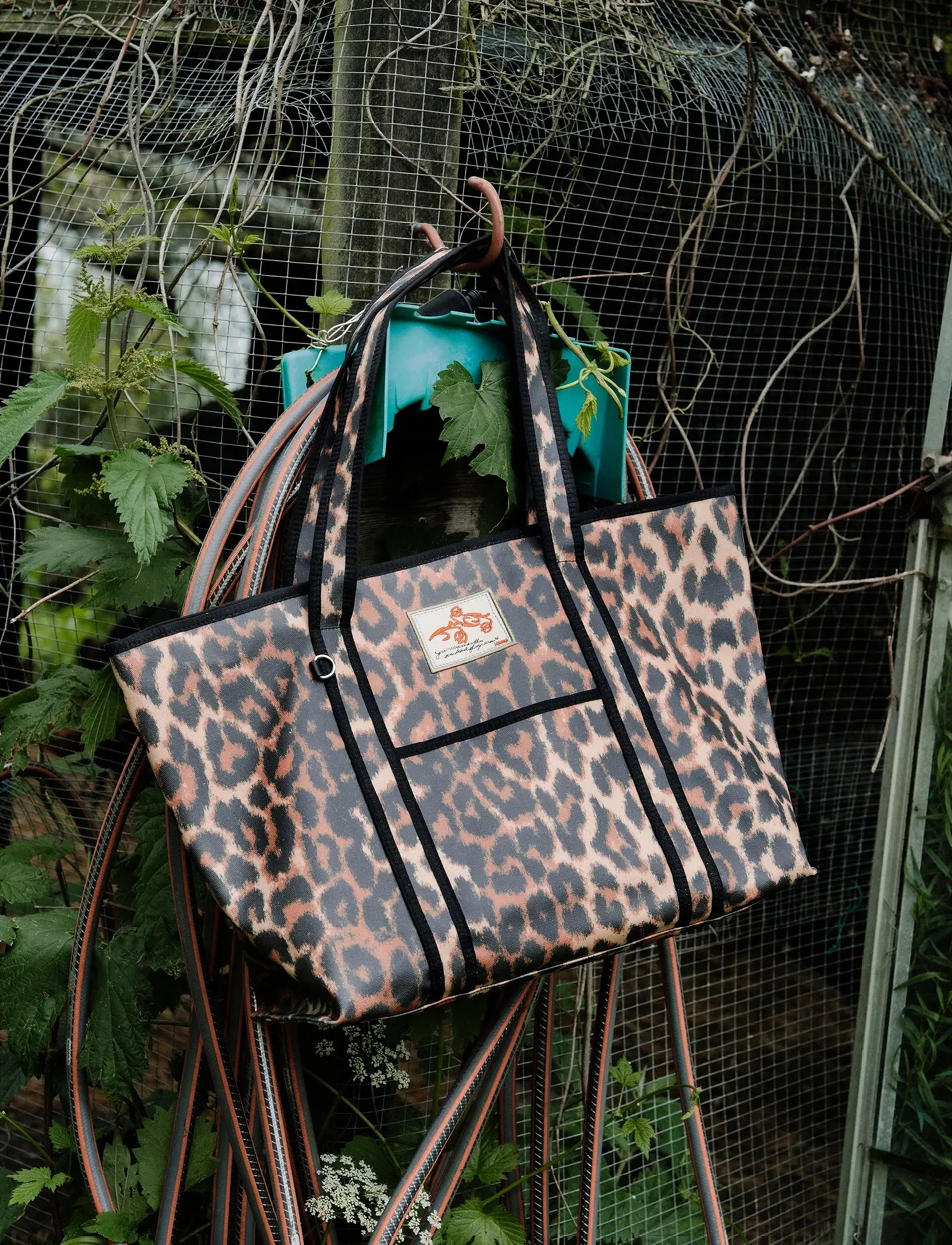 Becksöndergaard Leopa Coated Aubrey Bag, Kvinder, Leopardprint Tote Bag, Multi/mønstret, Str: ONE SIZE