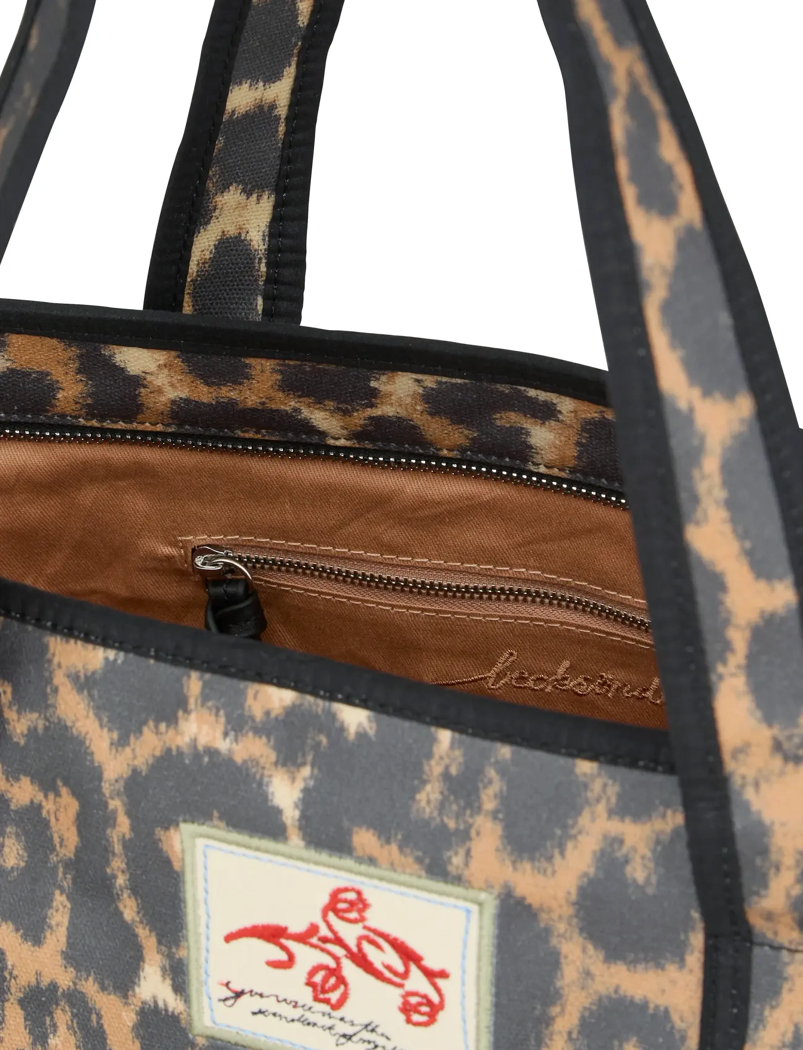 Becksöndergaard - Leopa Coated Aubrey Bag - pirkinių krepšiai - black - 2