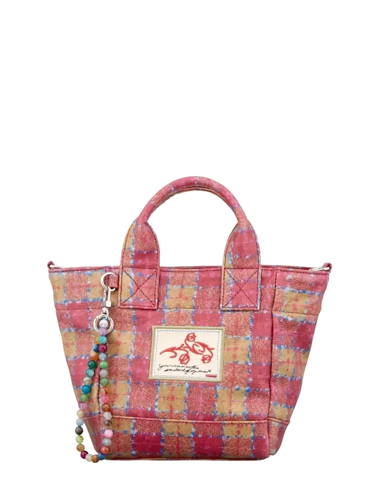 Becksöndergaard Checky Coated Gabby Bag - BECKSÖNDERGAARD - POMPEIAN RED / pink/rose