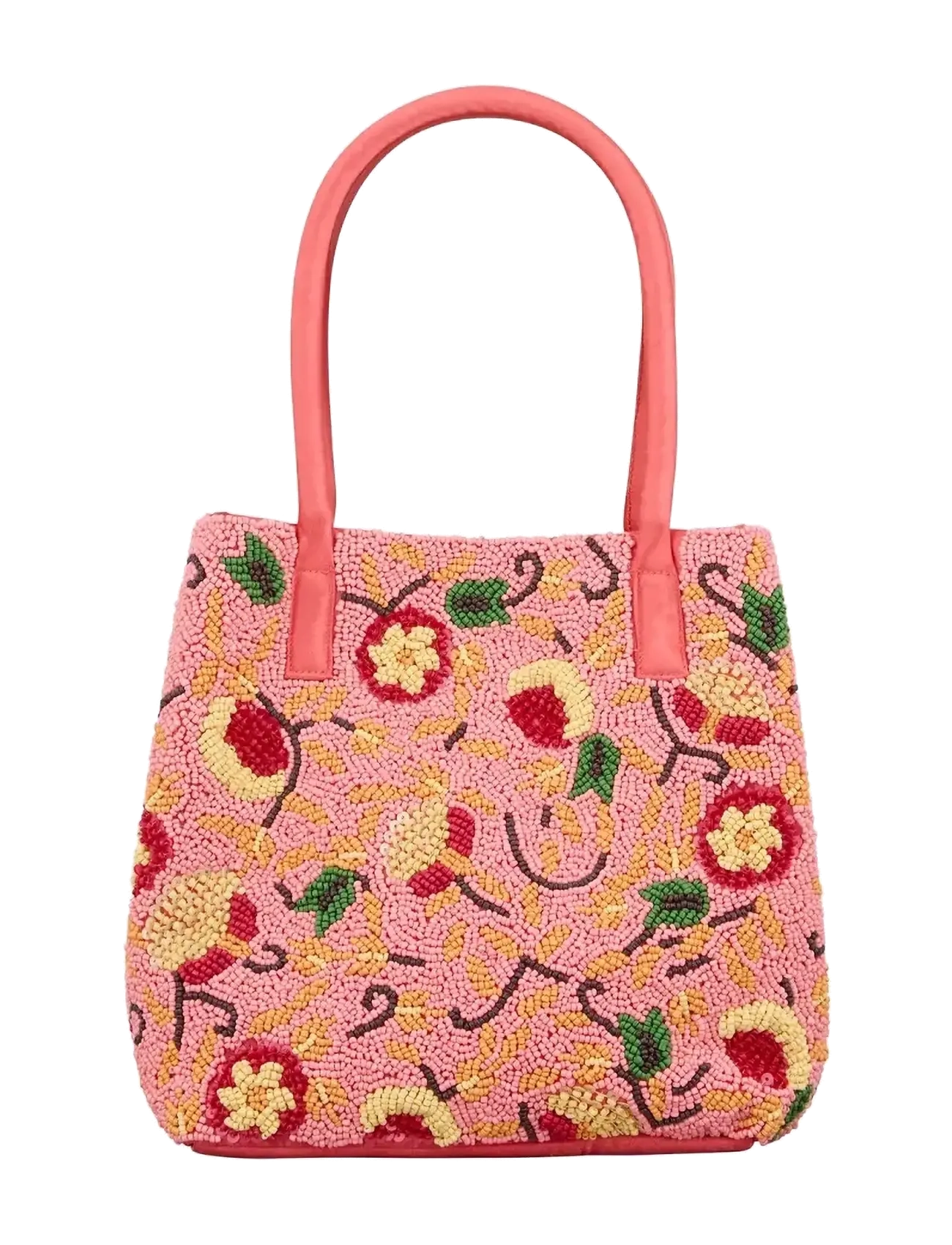 Becksöndergaard Asflora Beaded Fiona Bag, One Size, Pink, Tasker > Tasker Med Tophåndtag, Dame