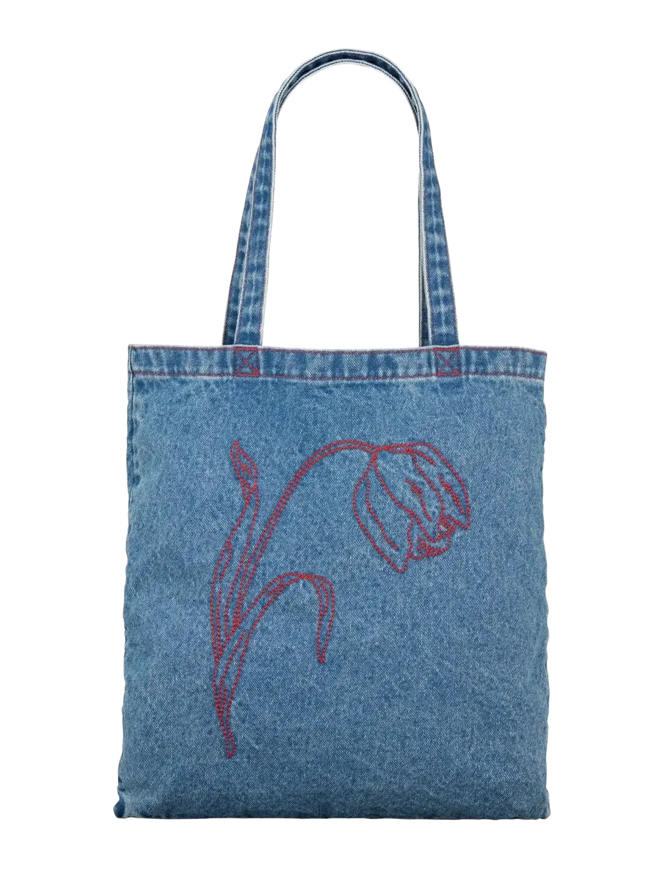 Becksöndergaard Tulipa Denima Tote Bag, One Size, Blue, Tasker > Totes, Dame