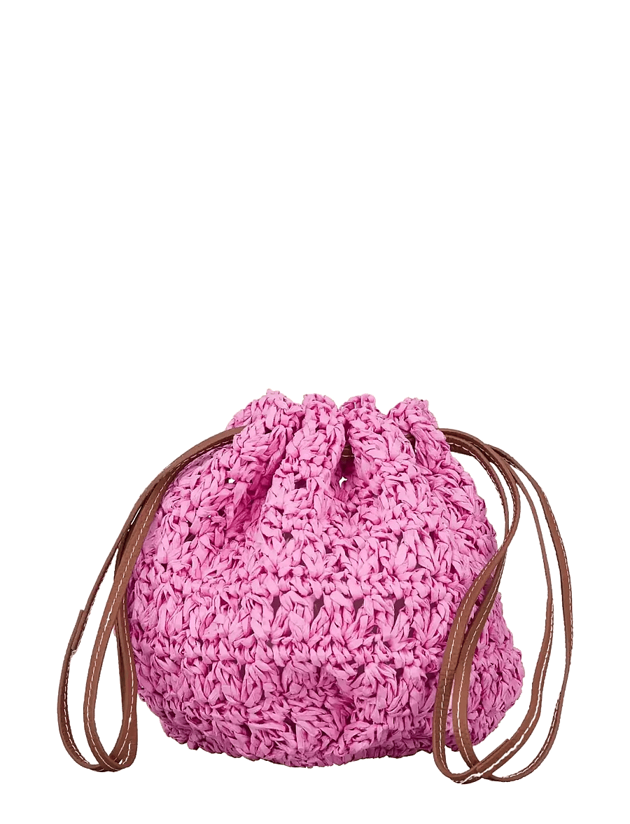 Becksöndergaard - Mesh Straw Bina Bag - modetrends - cashmere rose - 0