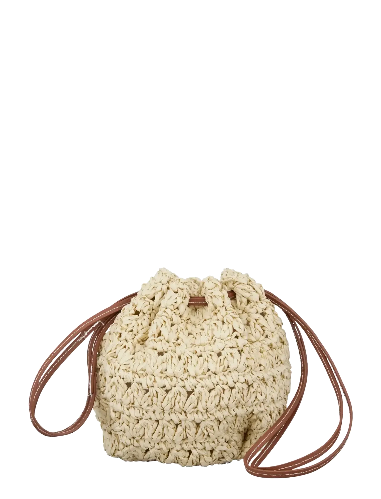 Becksöndergaard Mesh Straw Bina Bag - Bucket Bags - NATURE / beige