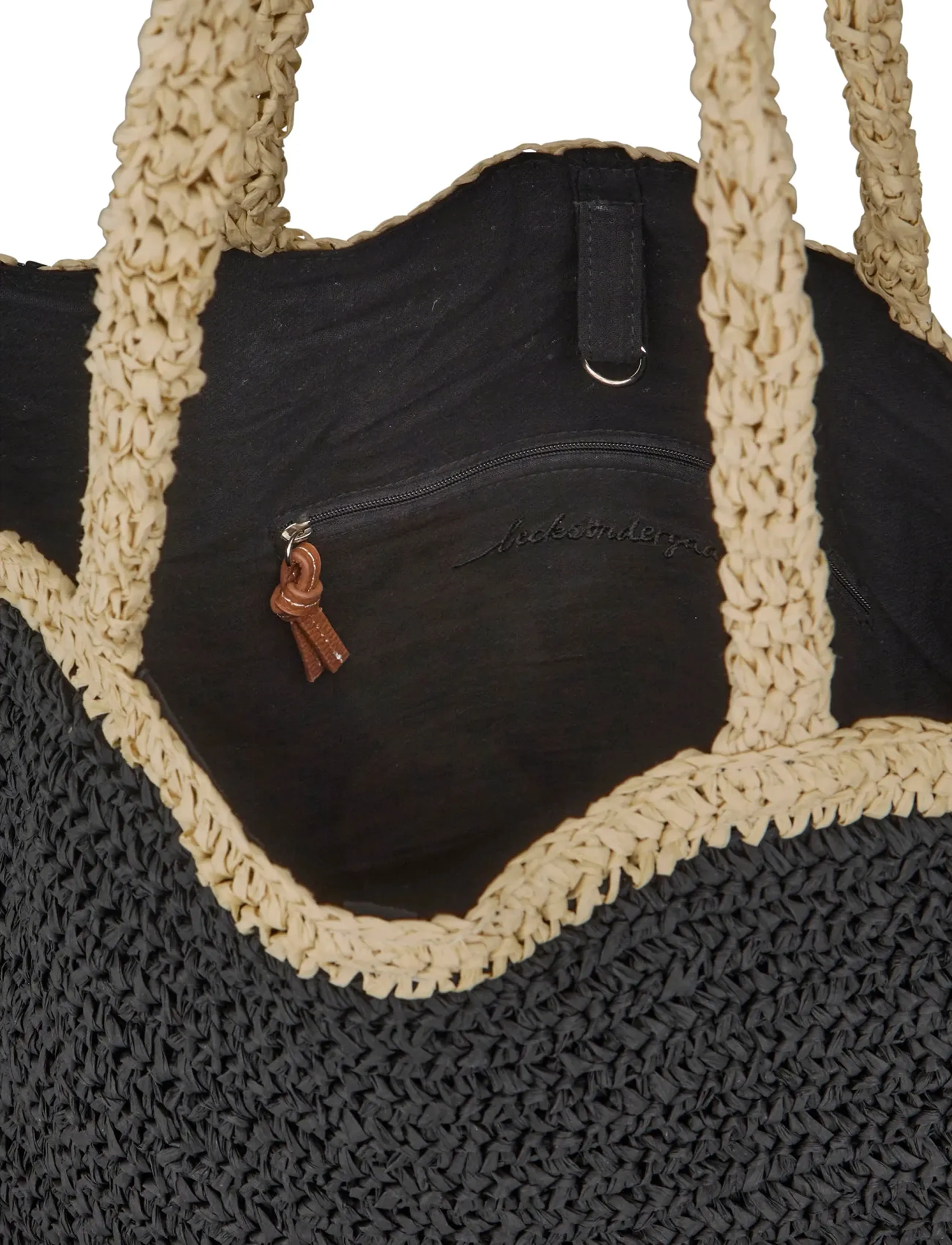 Becksöndergaard - Paper Straw Tota Bag - tote-stiilis kotid - black - 2
