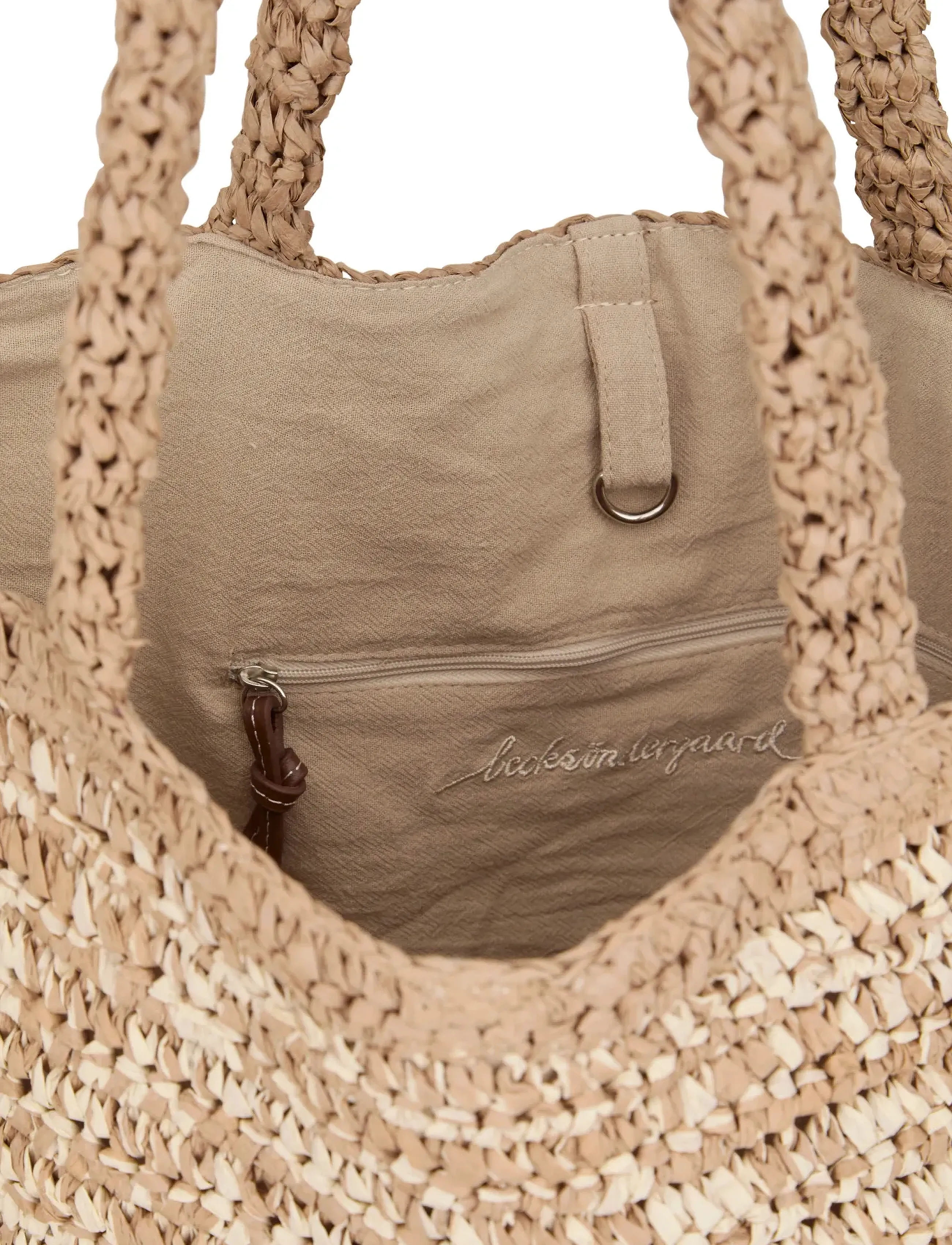 Becksöndergaard - Paper Straw Tota Bag - iepirkimu maisiņi - nature - 1