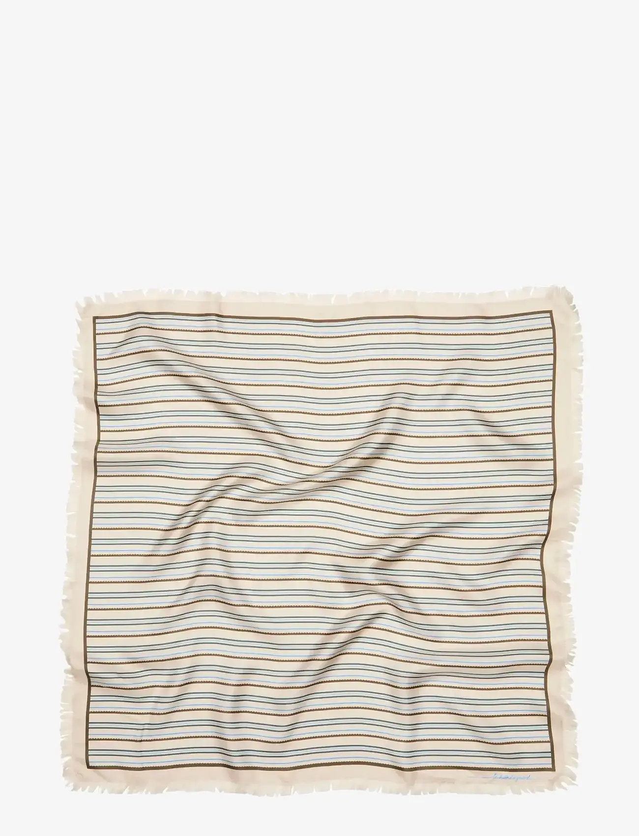 Becksöndergaard - Scallopia Striped Sia Scarf - sjalar - birch white - 1
