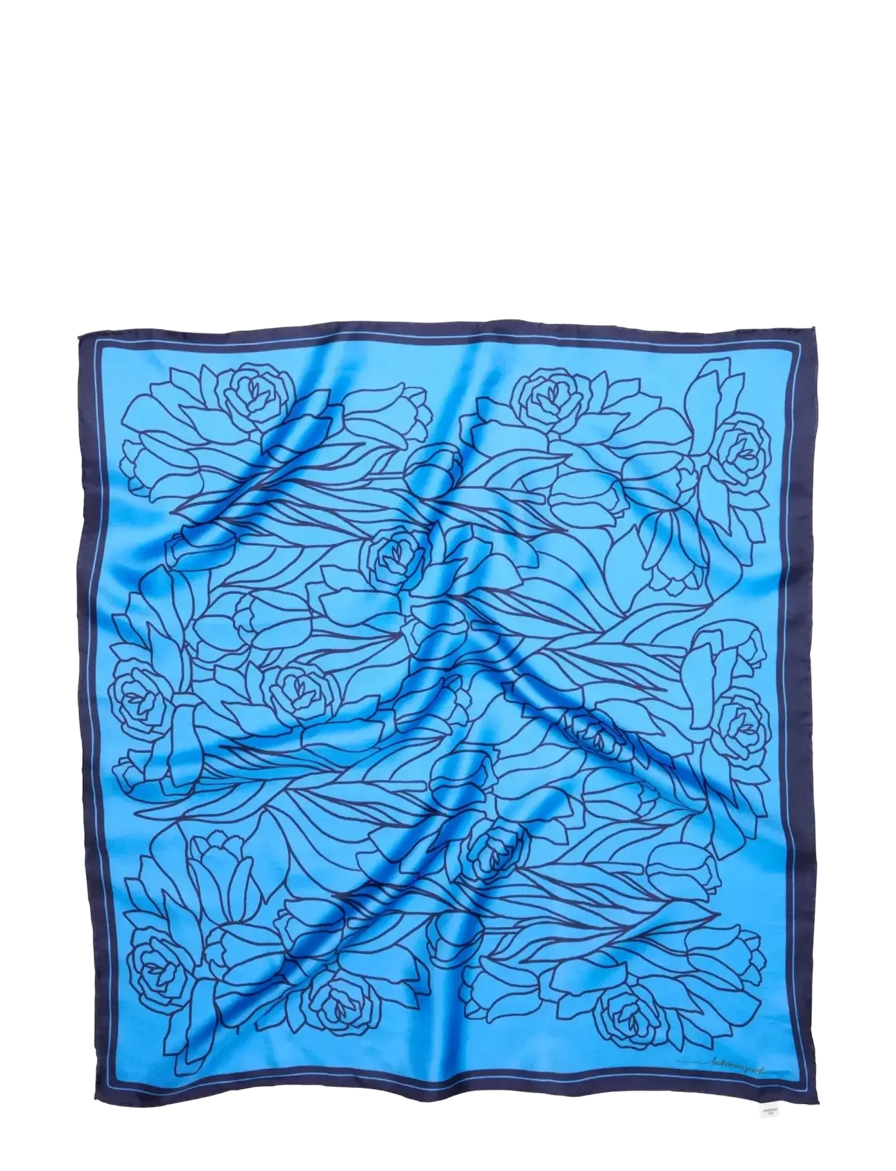 Becksöndergaard Stencia Tulip Sia Scarf - Schals - AZURE BLUE / blue
