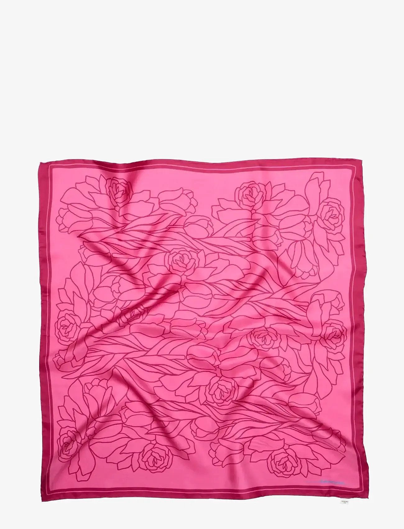 Becksöndergaard - Stencia Tulip Sia Scarf - tynde tørklæder - vivacious pink - 0