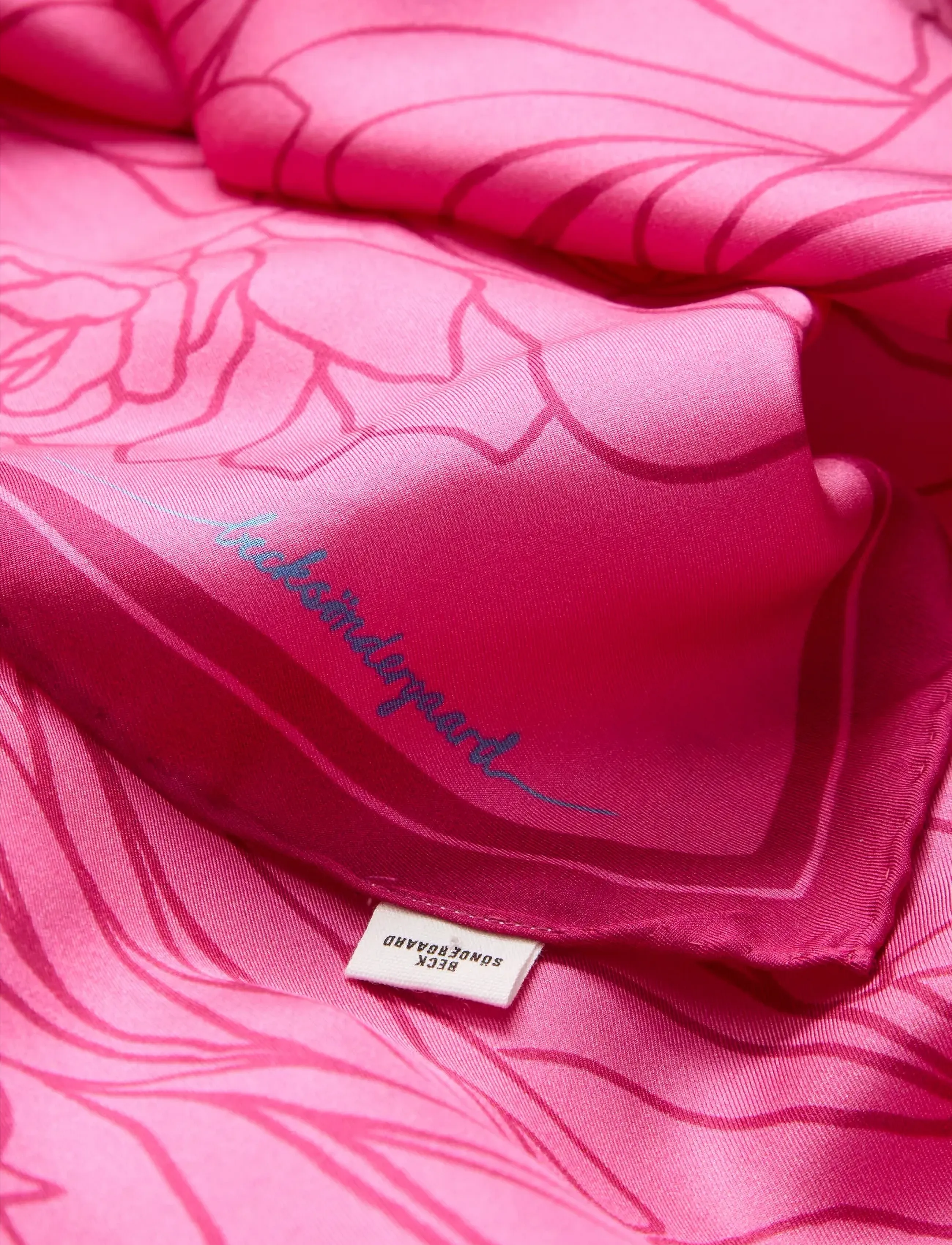 Becksöndergaard - Stencia Tulip Sia Scarf - léttir treflar - vivacious pink - 2
