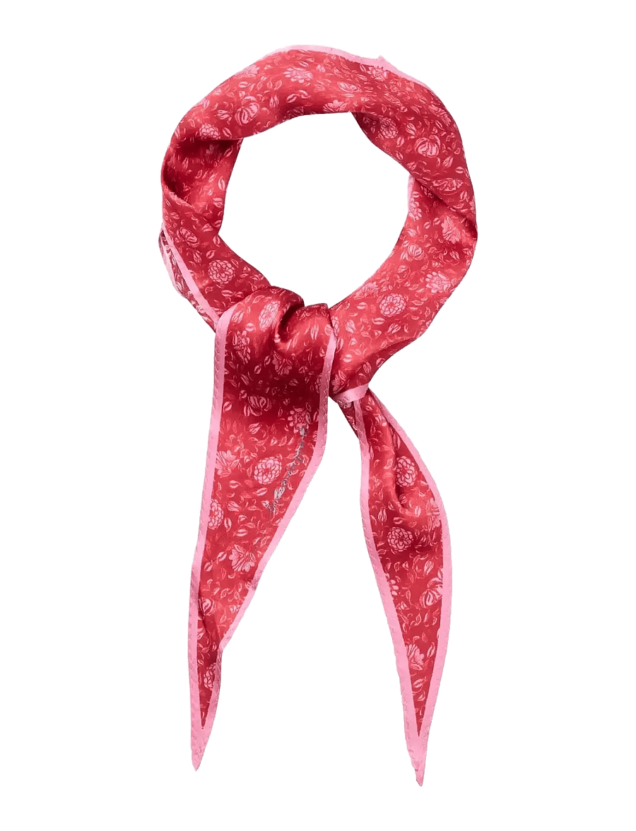 Becksöndergaard - Asflora Diamond Scarf - modetrends - garnet red - 1
