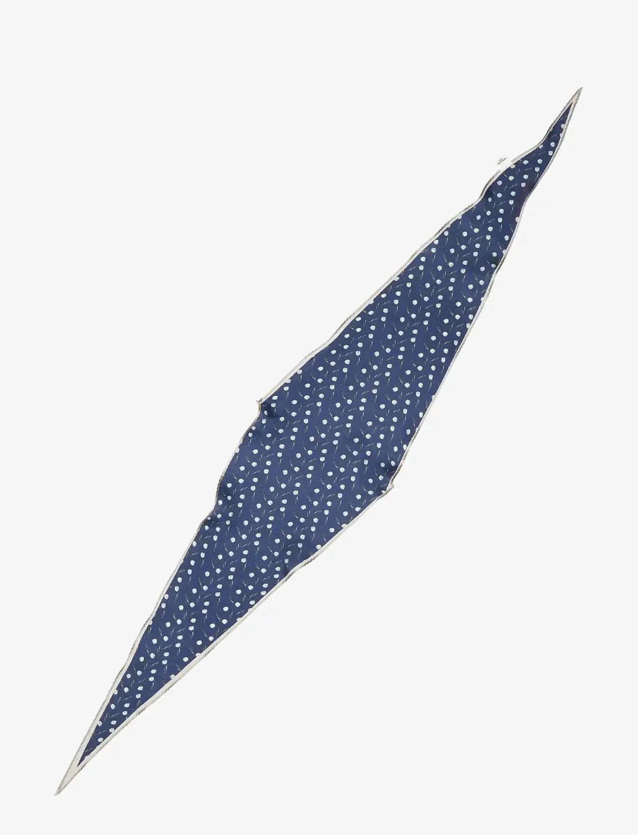 Becksöndergaard - Hearta Tulip Diamond Scarf - lightweight scarves - navy blue - 0