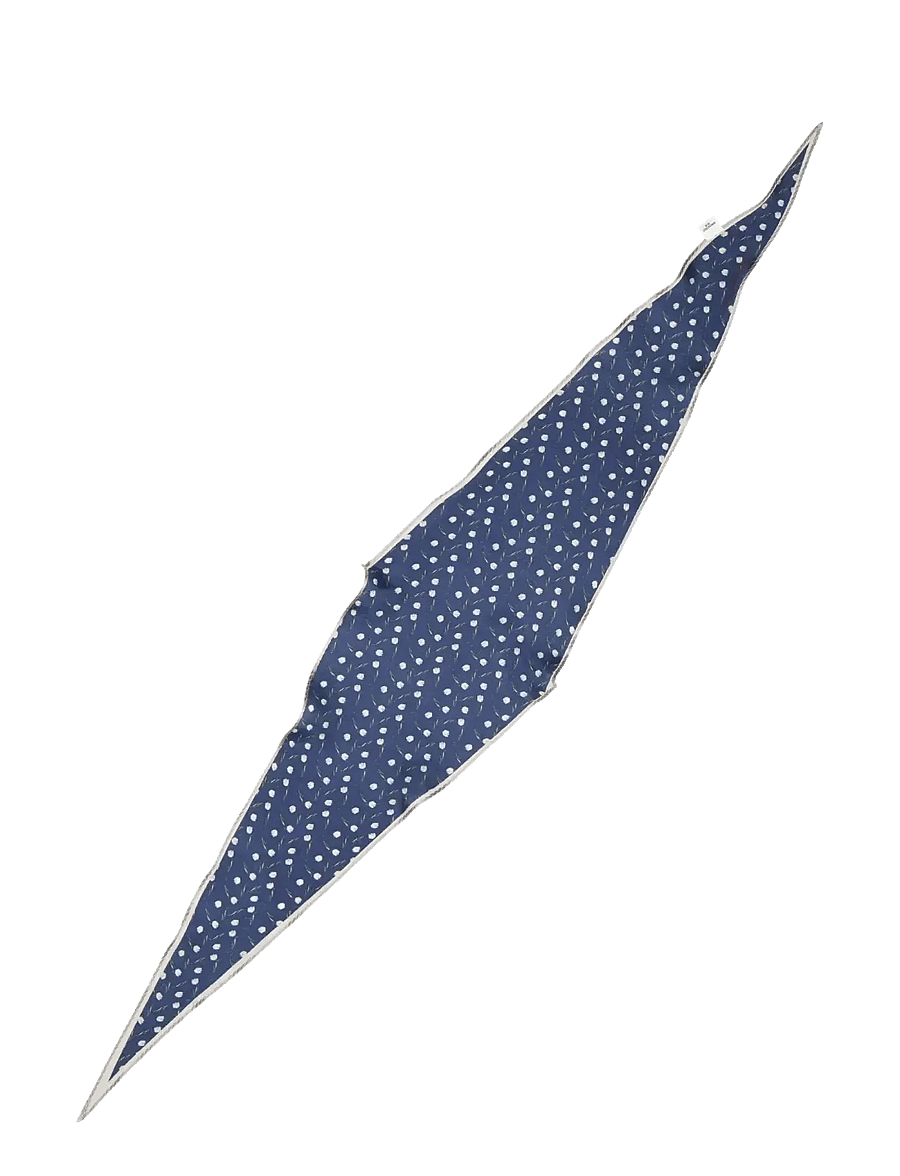 Becksöndergaard - Hearta Tulip Diamond Scarf - tynde tørklæder - navy blue - 0