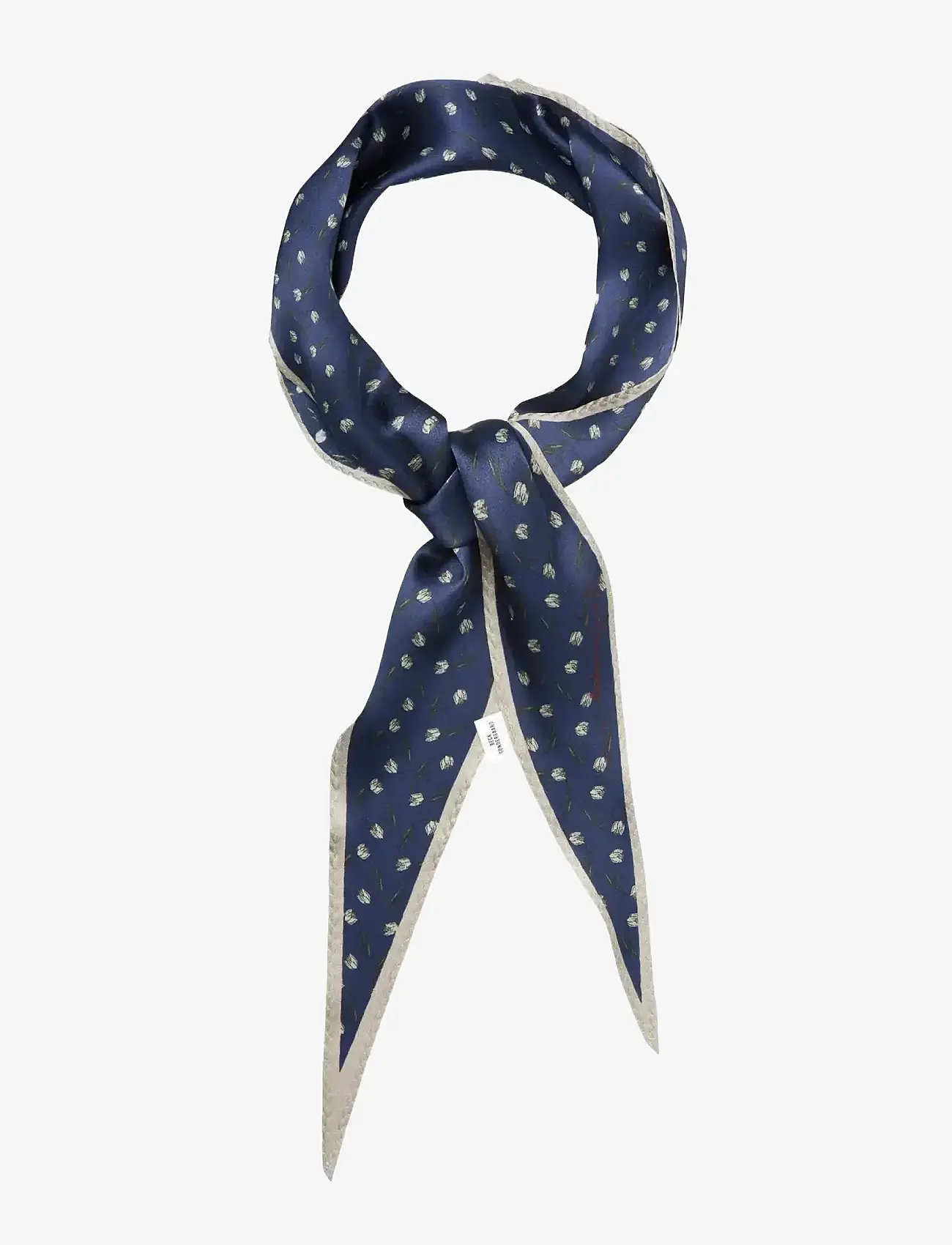 Becksöndergaard - Hearta Tulip Diamond Scarf - lightweight scarves - navy blue - 1