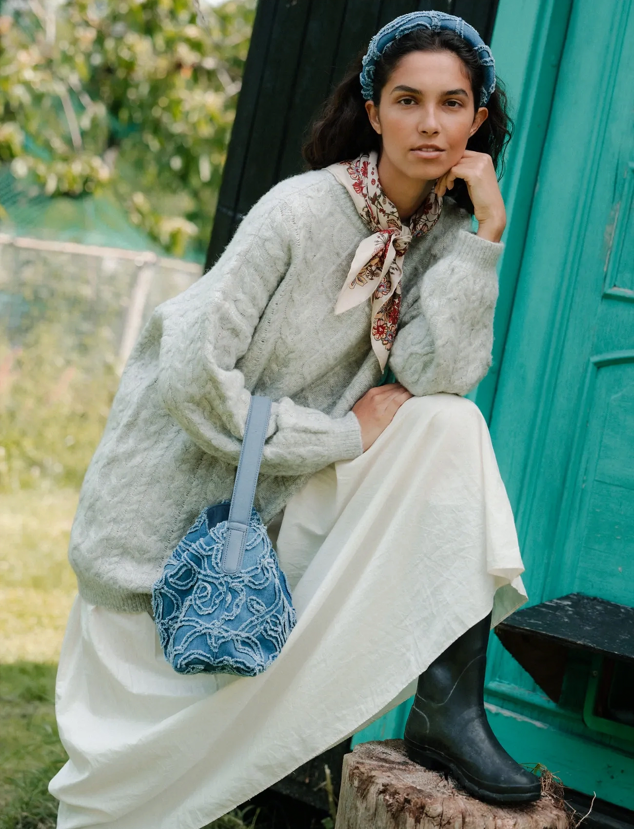 Becksöndergaard Floralia Sia Scarf - Accessoires - MULTI COL. / beige