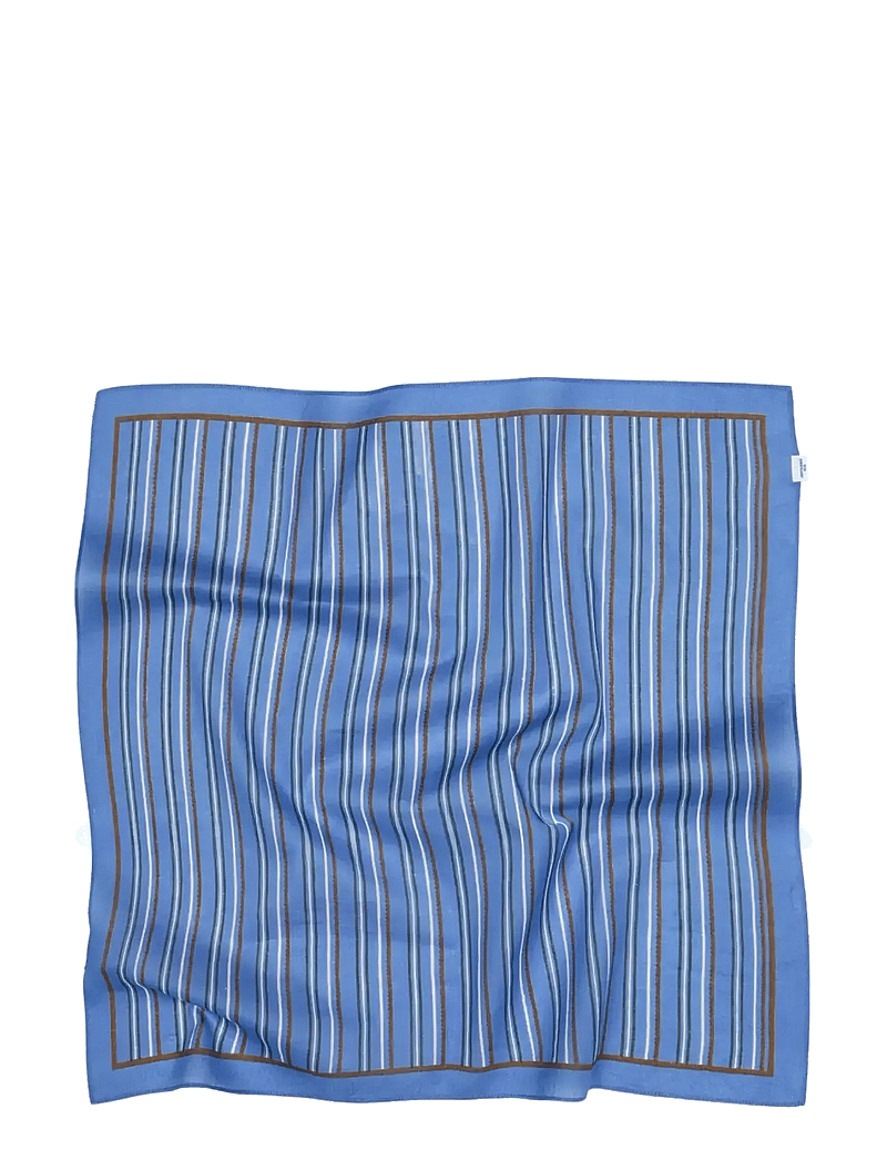 Becksöndergaard - Scallopia Striped Cotta Scarf - moetrendid - azure blue - 0