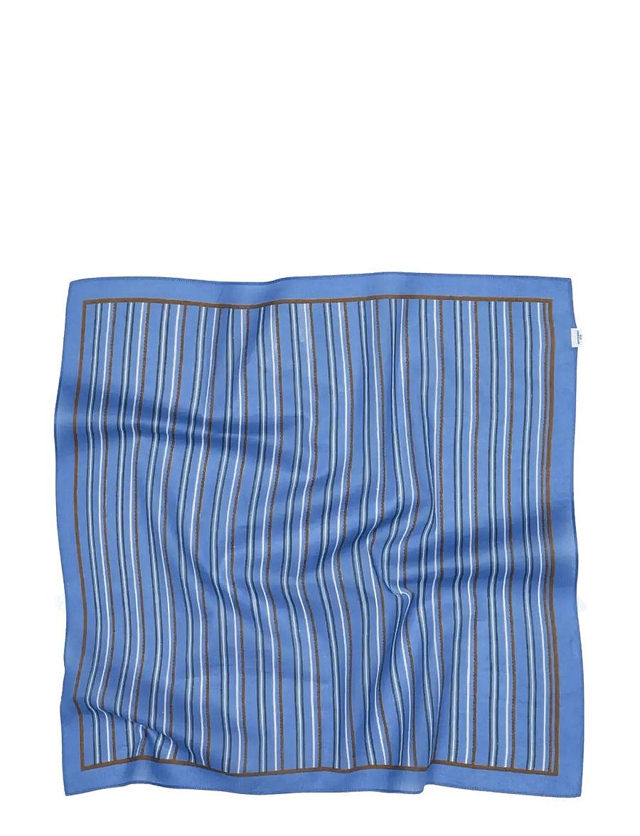 Becksöndergaard - Scallopia Striped Cotta Scarf - kevyet huivit - azure blue - 0