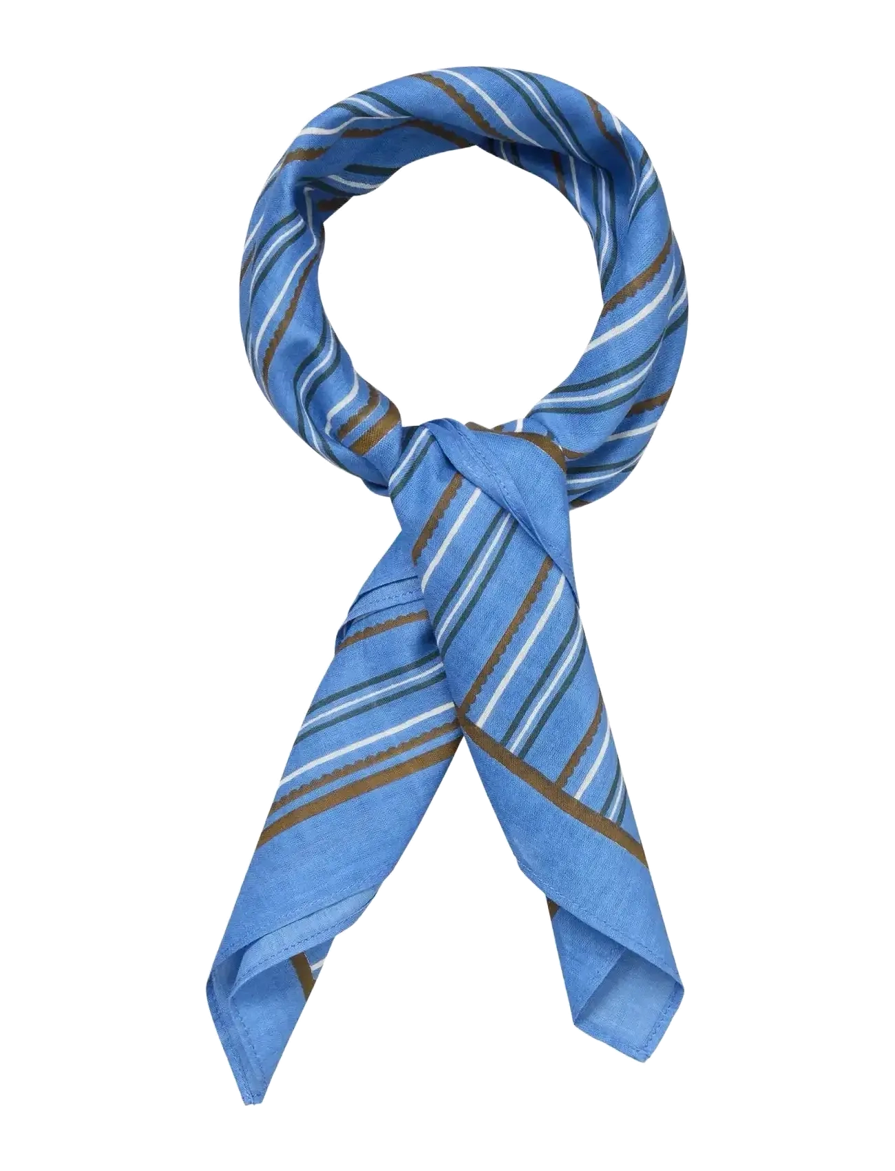 Becksöndergaard - Scallopia Striped Cotta Scarf - kevyet huivit - azure blue - 1