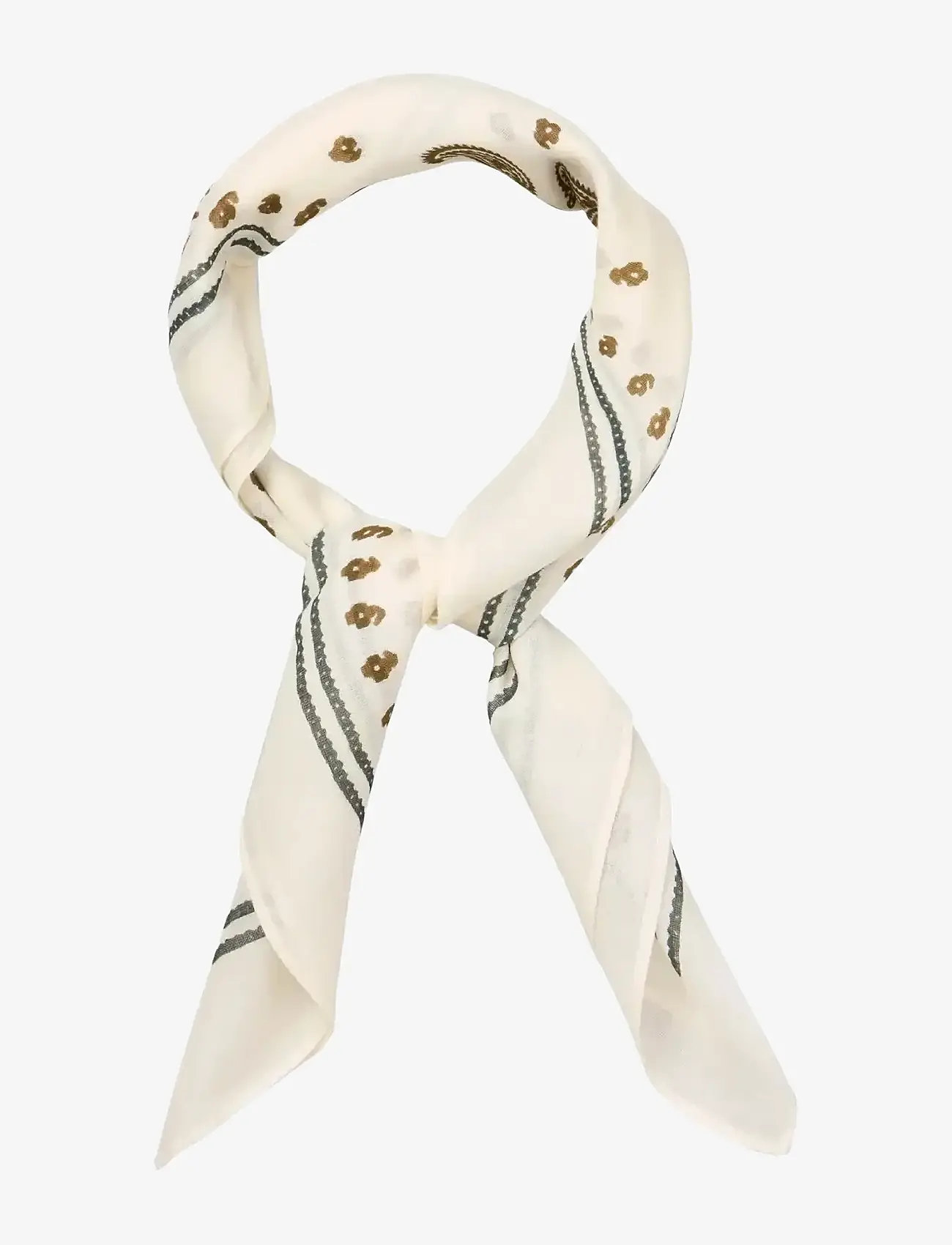 Becksöndergaard - Bloom Paisley Cotta Scarf - modetrends - birch white - 1
