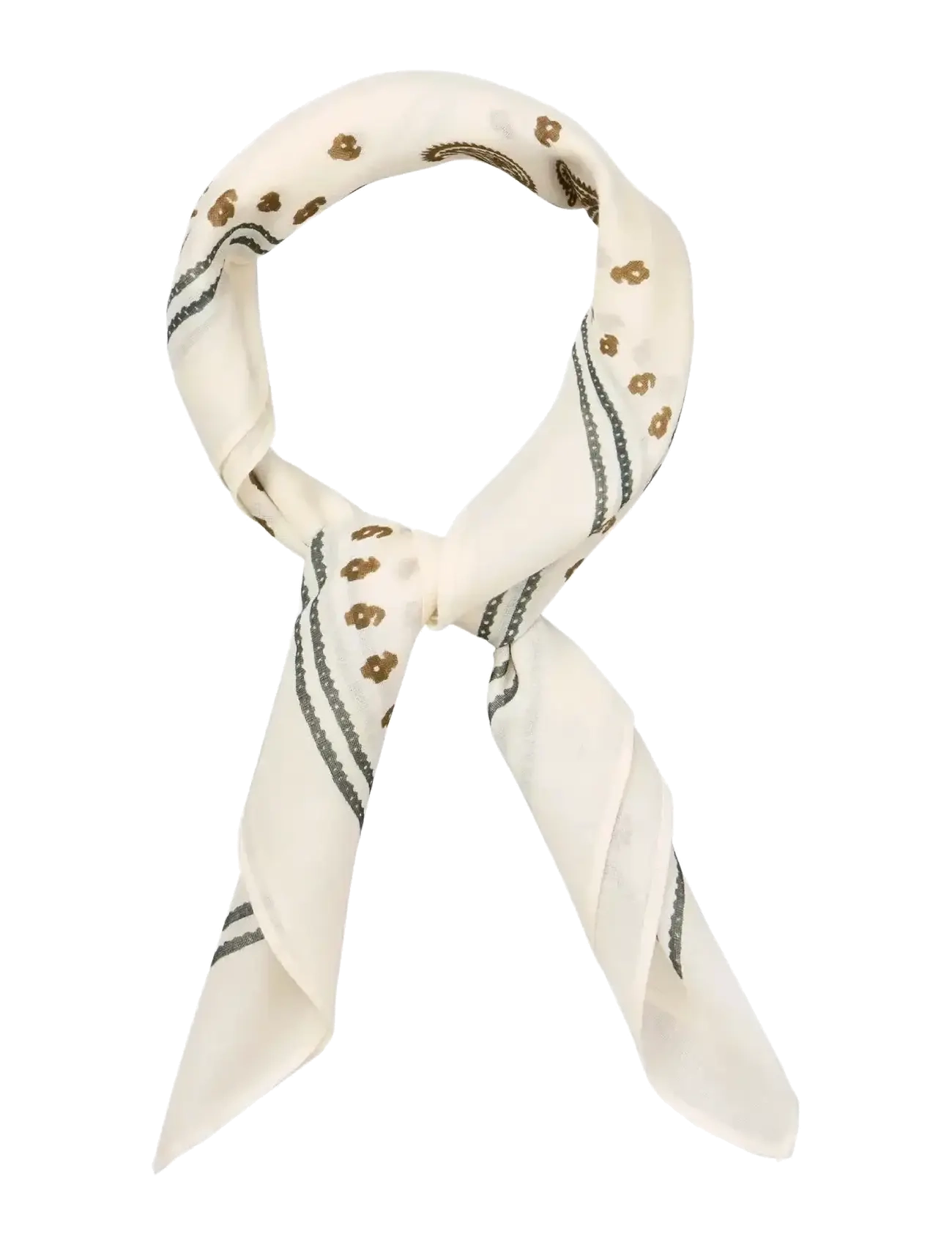Becksöndergaard - Bloom Paisley Cotta Scarf - tynde tørklæder - birch white - 1
